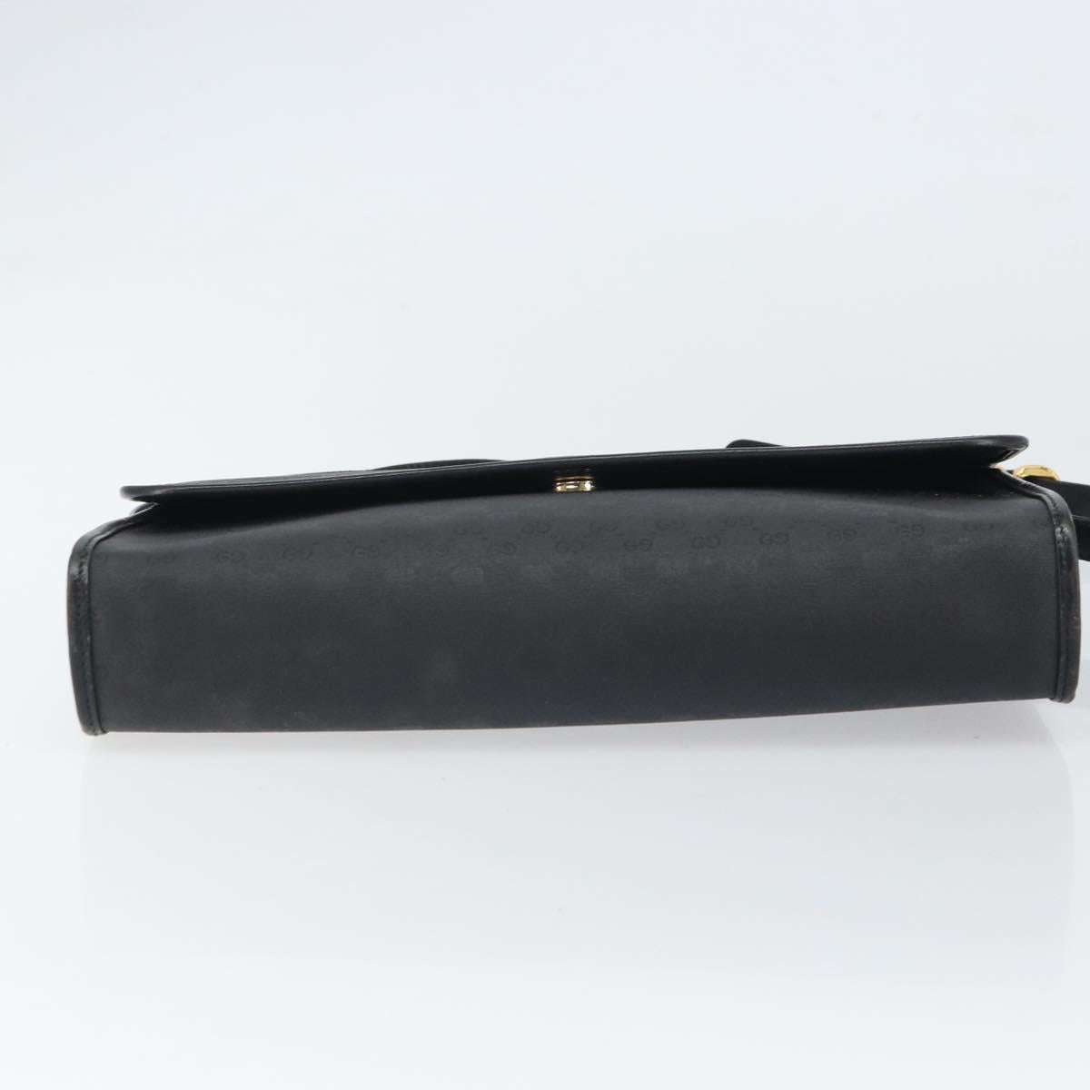 GUCCI Micro GG Supreme Shoulder Bag PVC Black Gold 004 14 0264 Auth mr1924