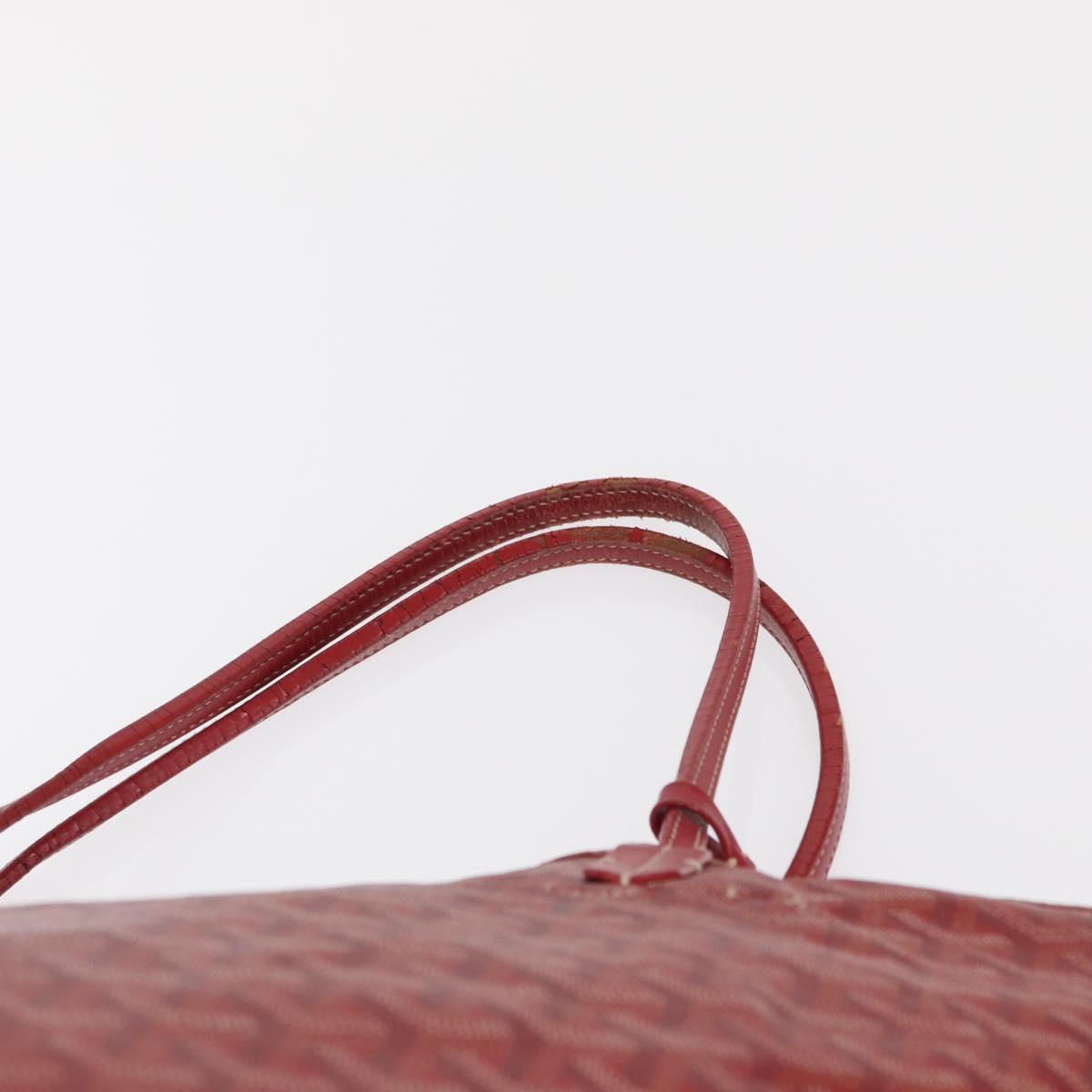 GOYARD Herringbone Saint Louis GM Tote Bag PVC Red Auth mr1936