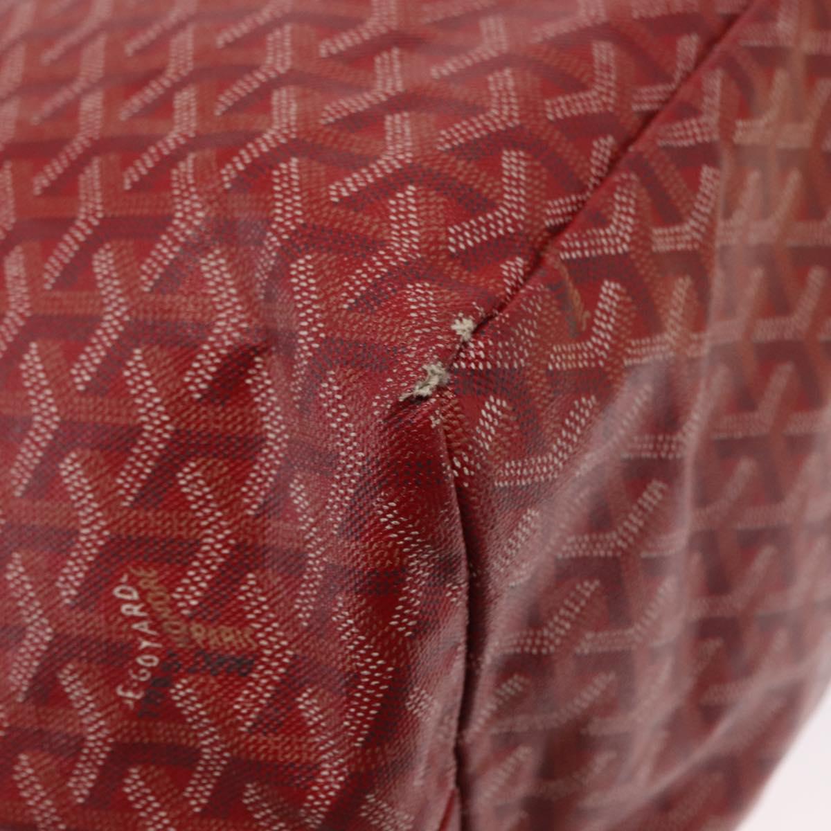 GOYARD Herringbone Saint Louis GM Tote Bag PVC Red Auth mr1936