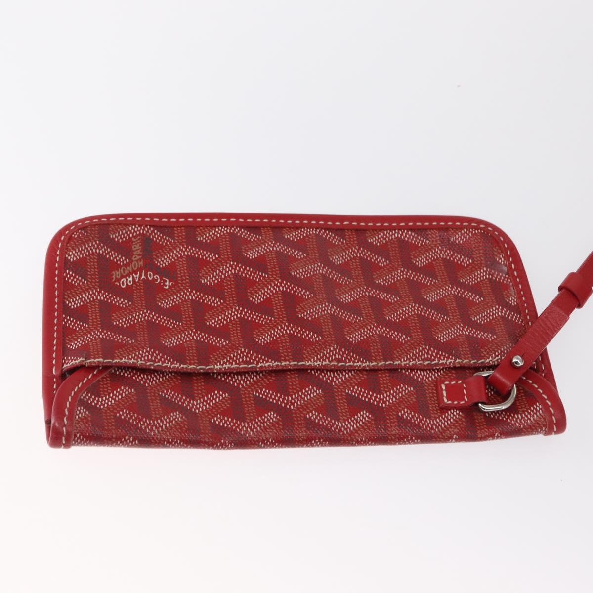 GOYARD Herringbone Saint Louis GM Tote Bag PVC Red Auth mr1936
