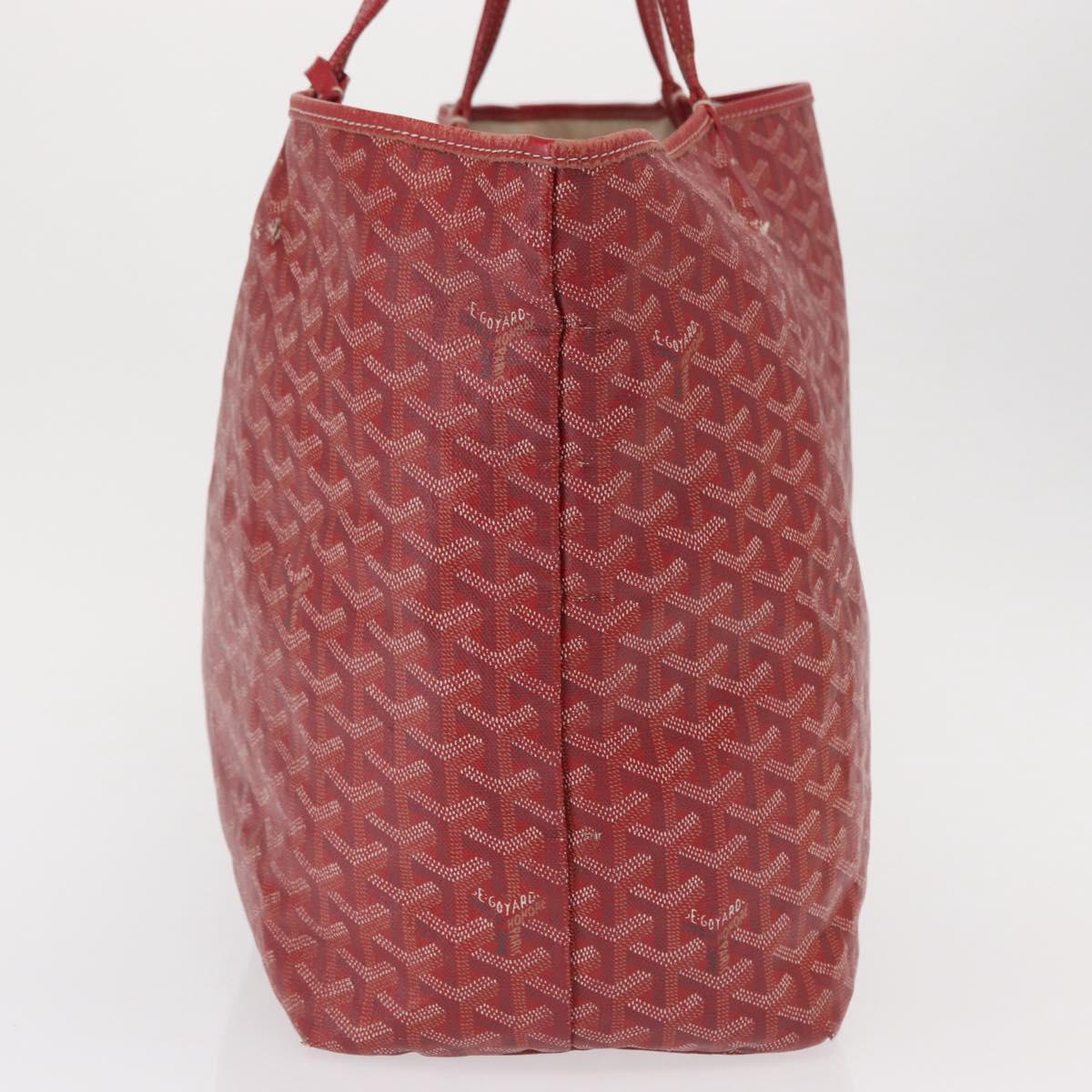 GOYARD Herringbone Saint Louis GM Tote Bag PVC Red Auth mr1936
