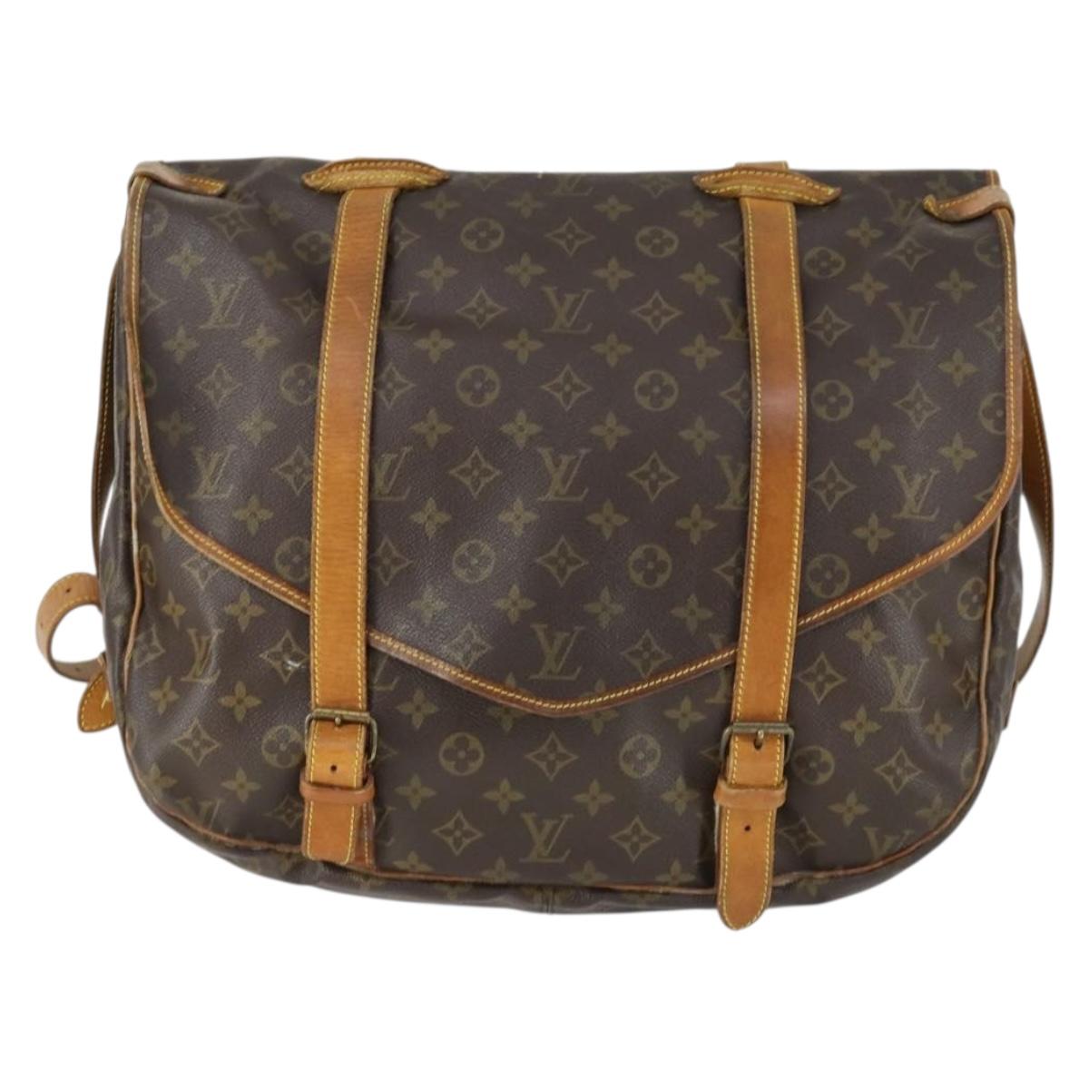 LOUIS VUITTON Monogram Saumur 43 Shoulder Bag M42252 LV Auth mr1947