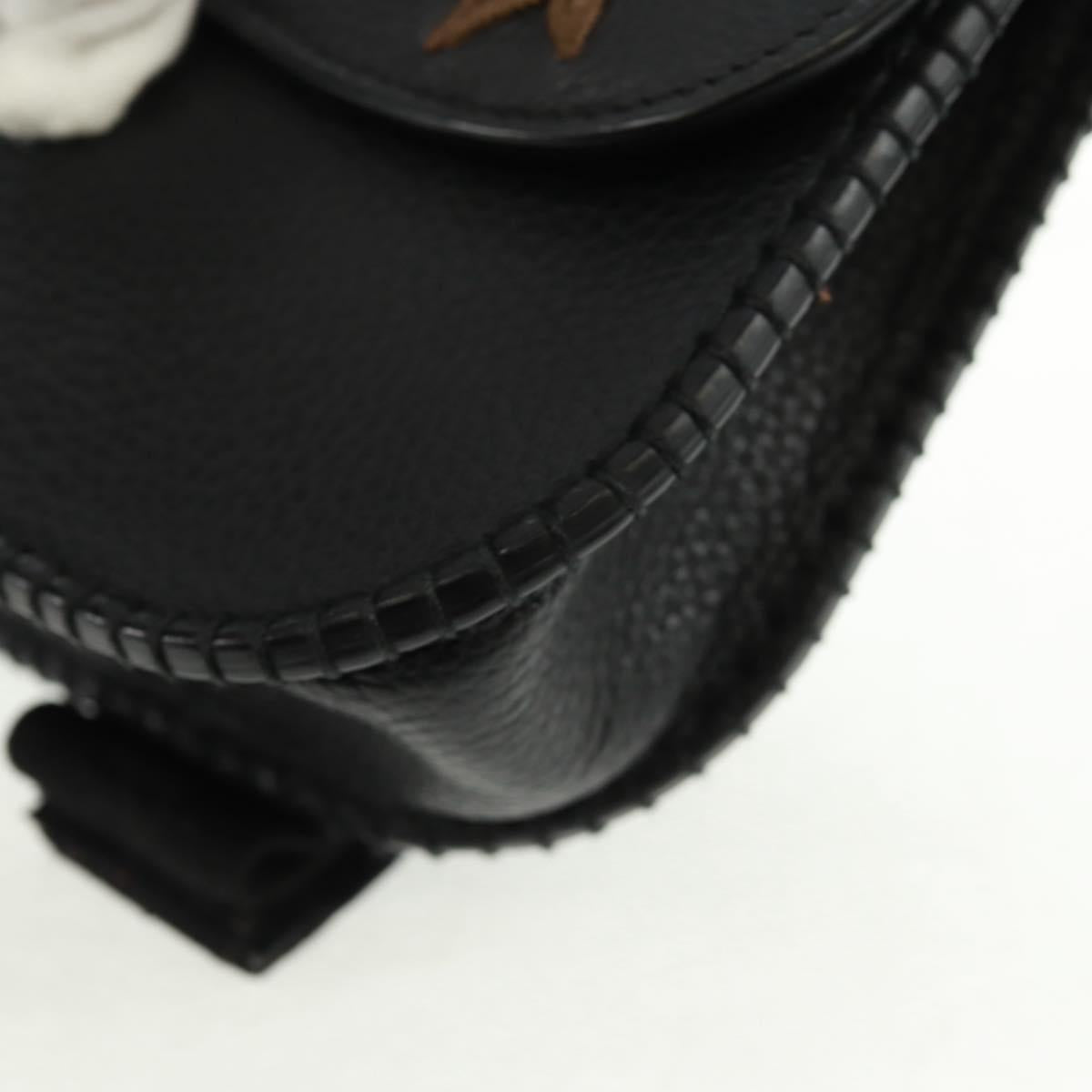 Christian Dior Cactus Jack Arm Pouch Mini Bag Pouch Leather Black Auth mr1963V