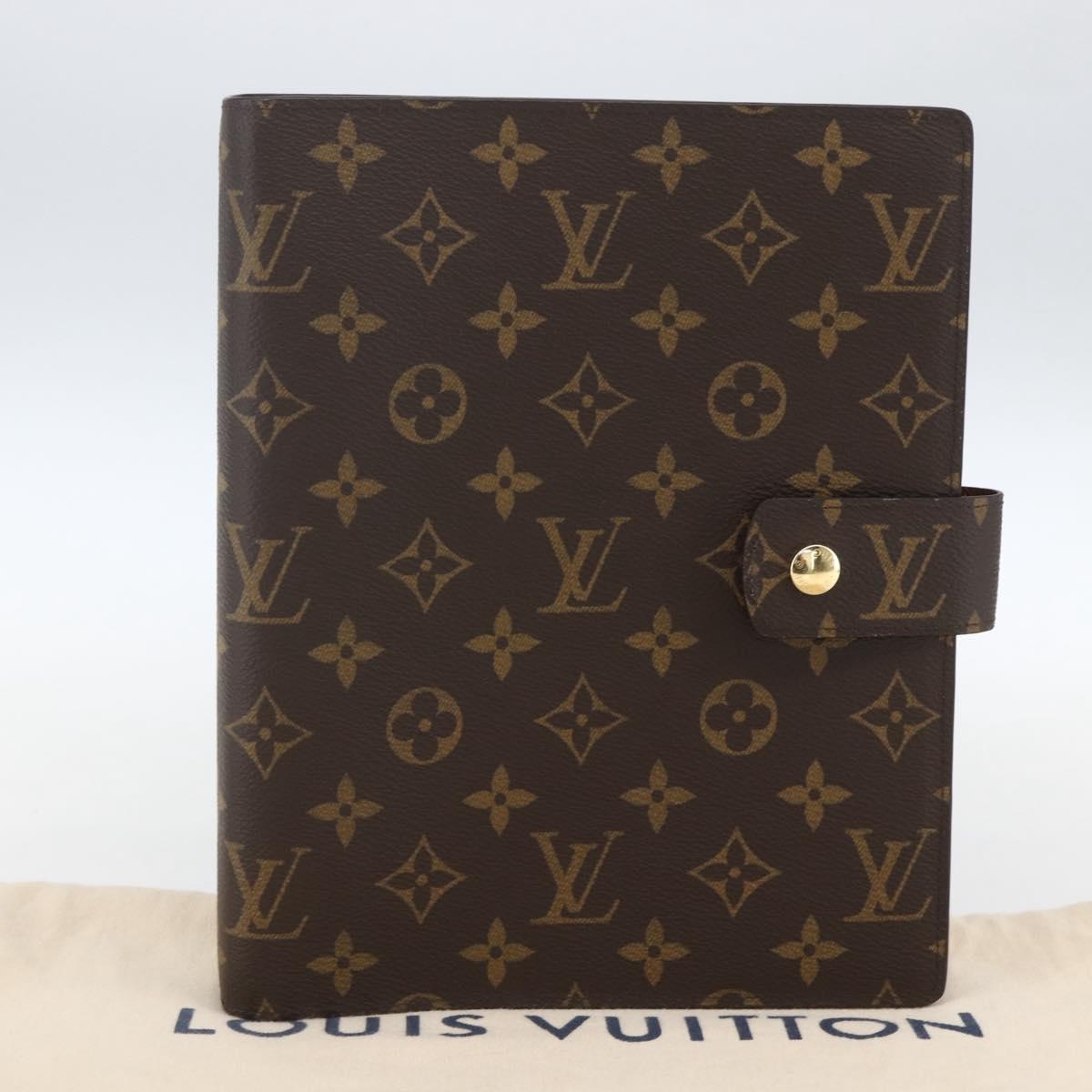 LOUIS VUITTON Monogram Agenda GM Day Planner Cover R20106 LV Auth mr1968V