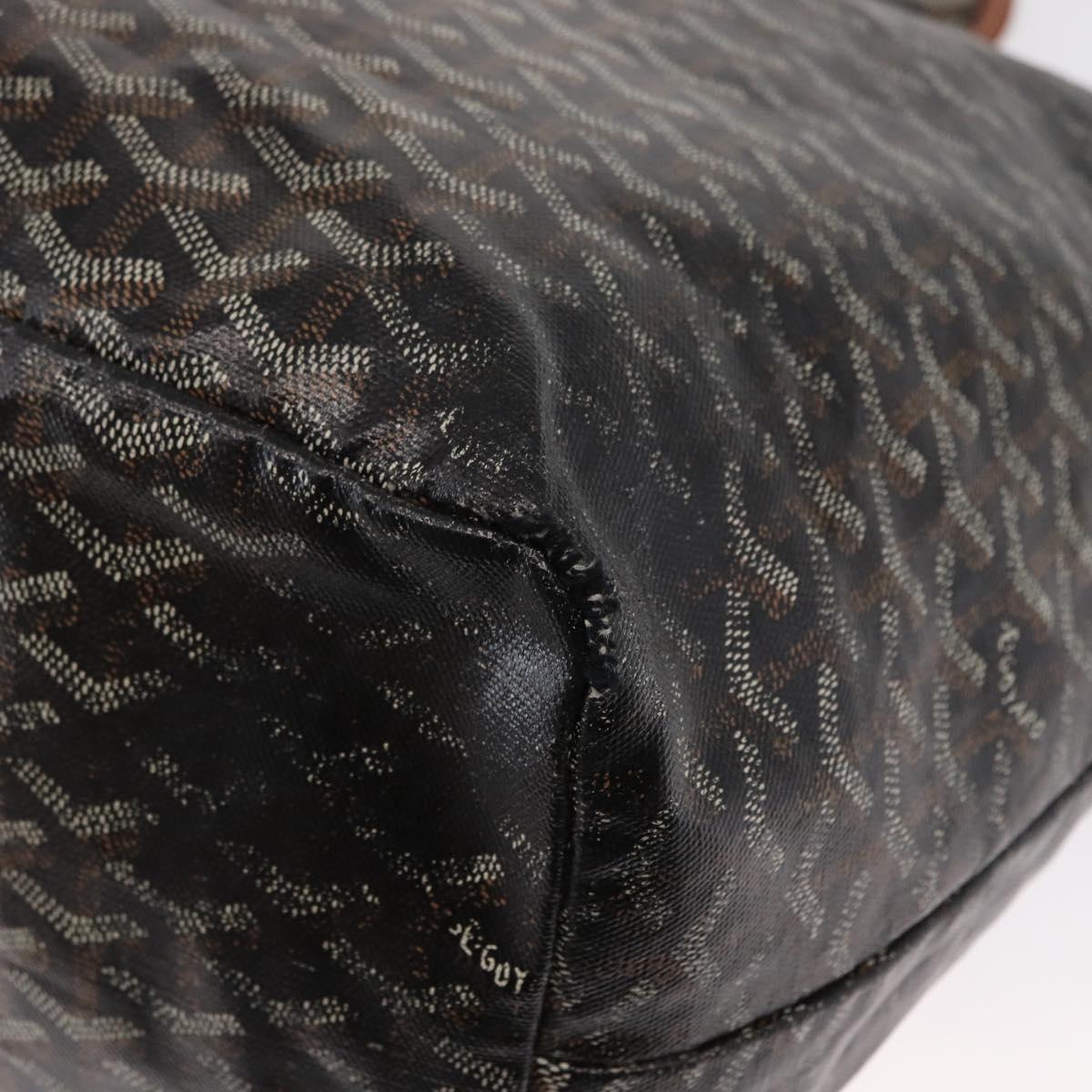 GOYARD Herringbone Saint Louis GM Tote Bag PVC Brown Auth mr1969