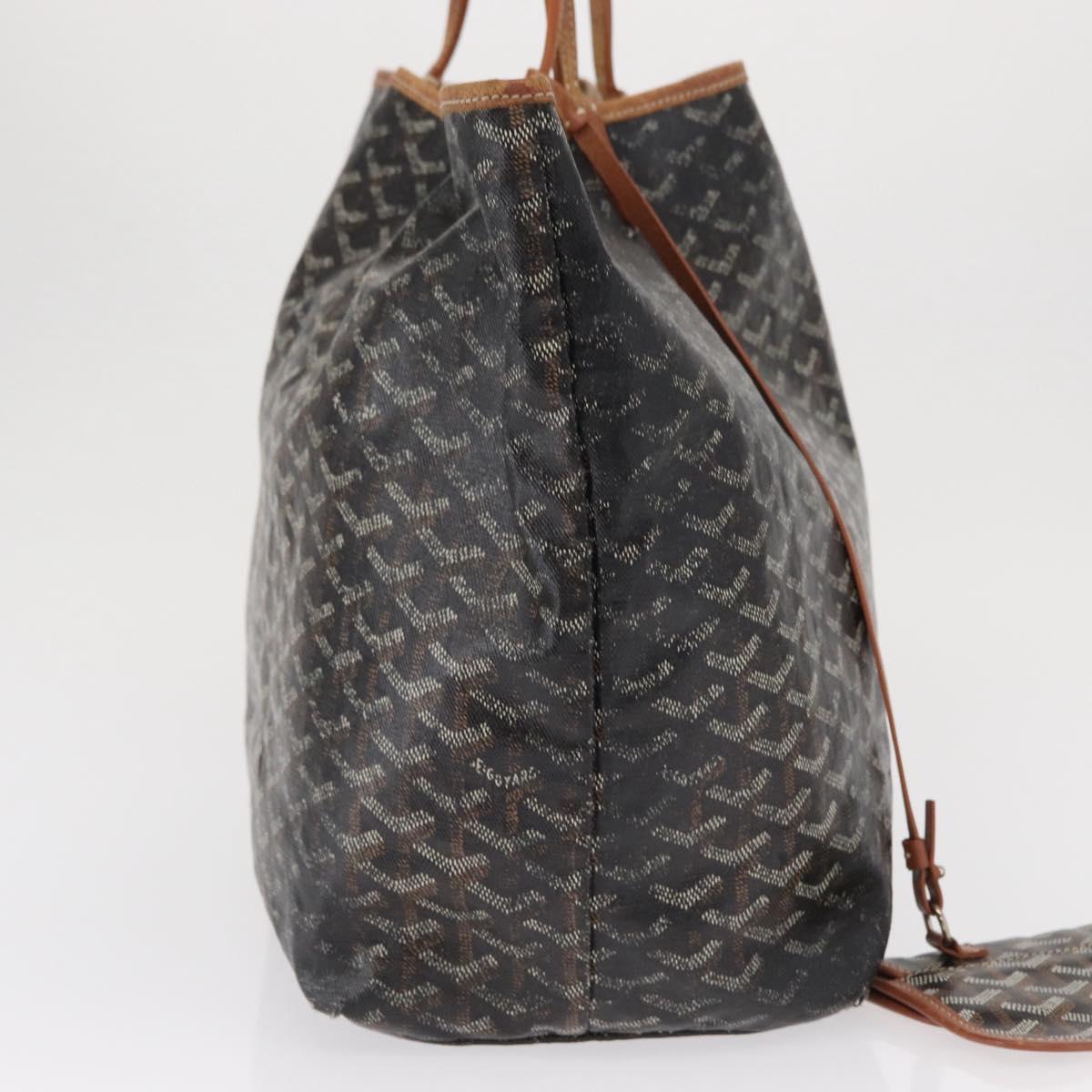 GOYARD Herringbone Saint Louis GM Tote Bag PVC Brown Auth mr1969