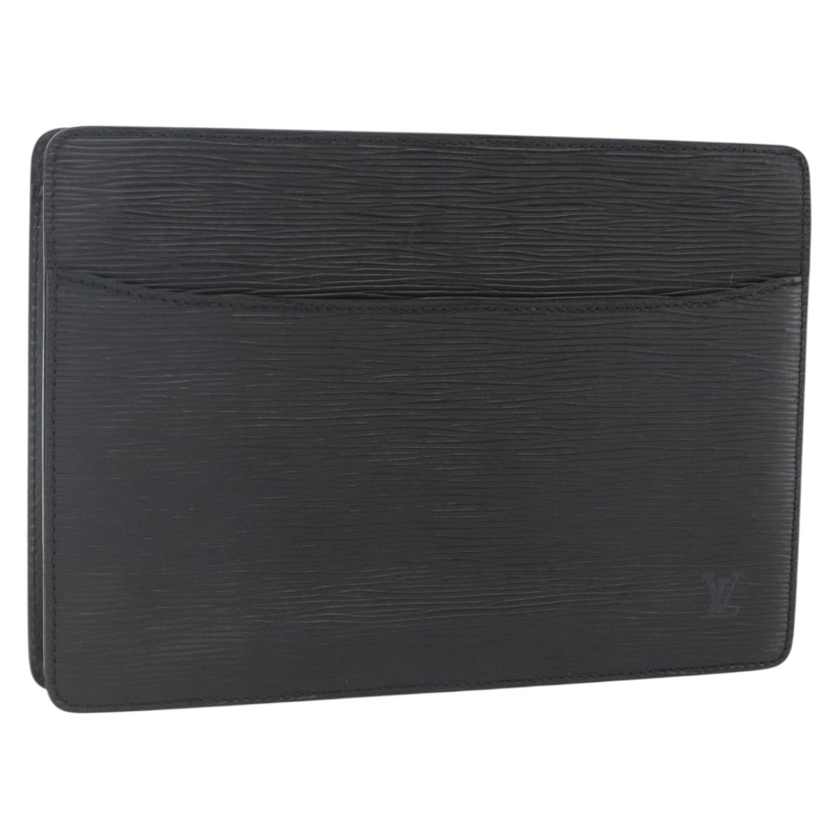 LOUIS VUITTON Epi Pochette Homme Clutch Bag Black M52522 LV Auth mr1972