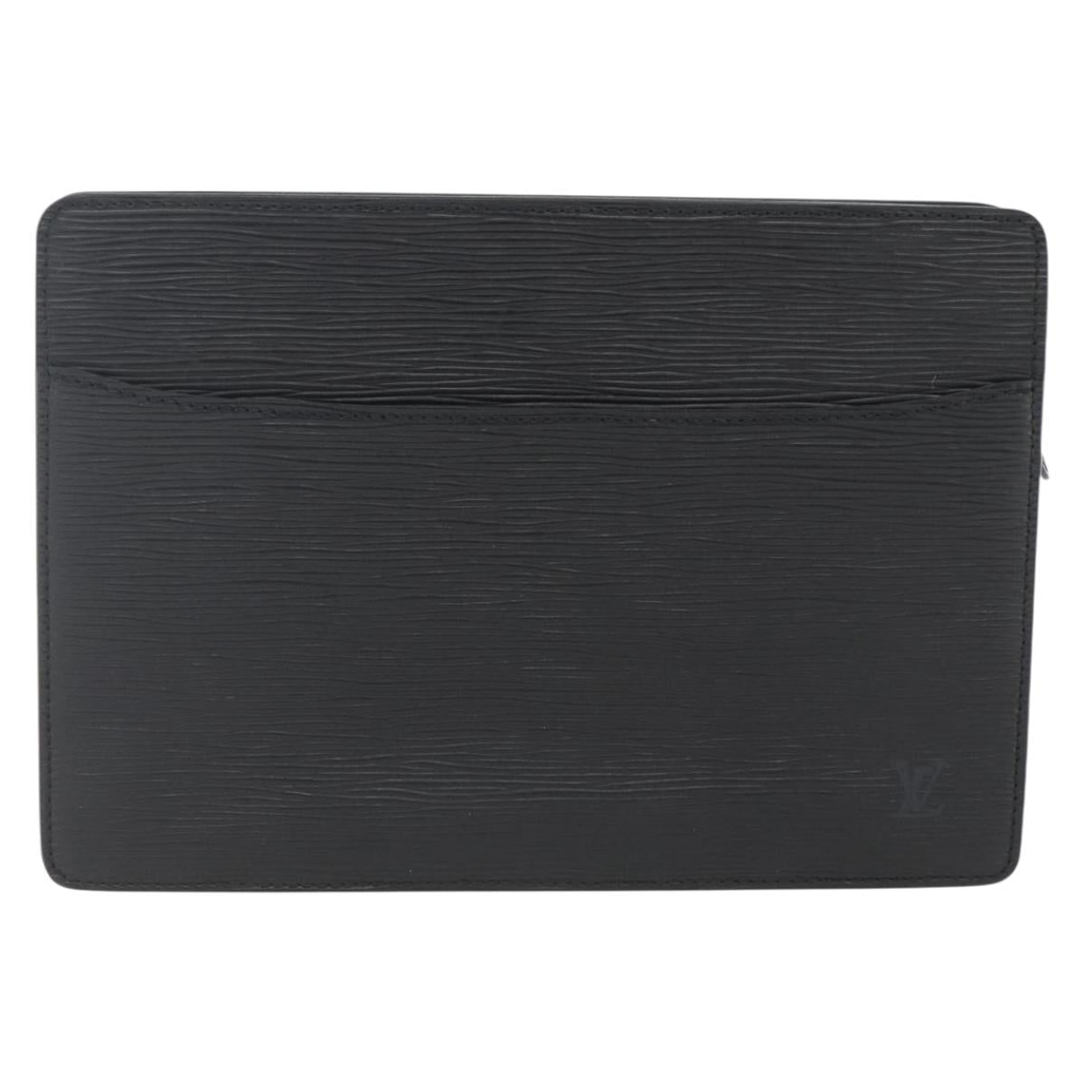 LOUIS VUITTON Epi Pochette Homme Clutch Bag Black M52522 LV Auth mr1972