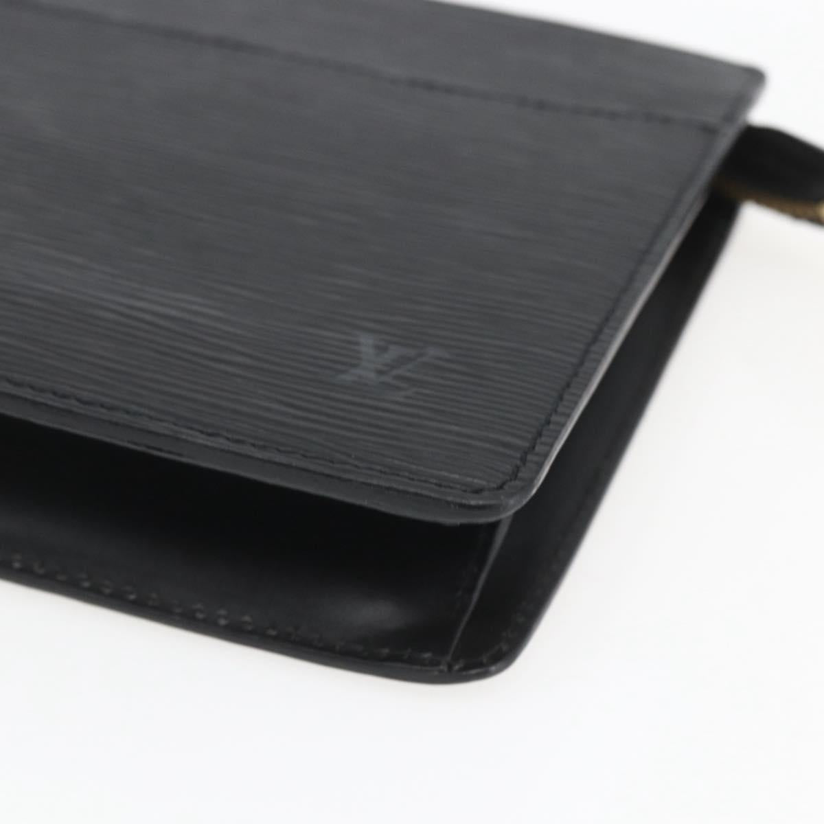 LOUIS VUITTON Epi Pochette Homme Clutch Bag Black M52522 LV Auth mr1972
