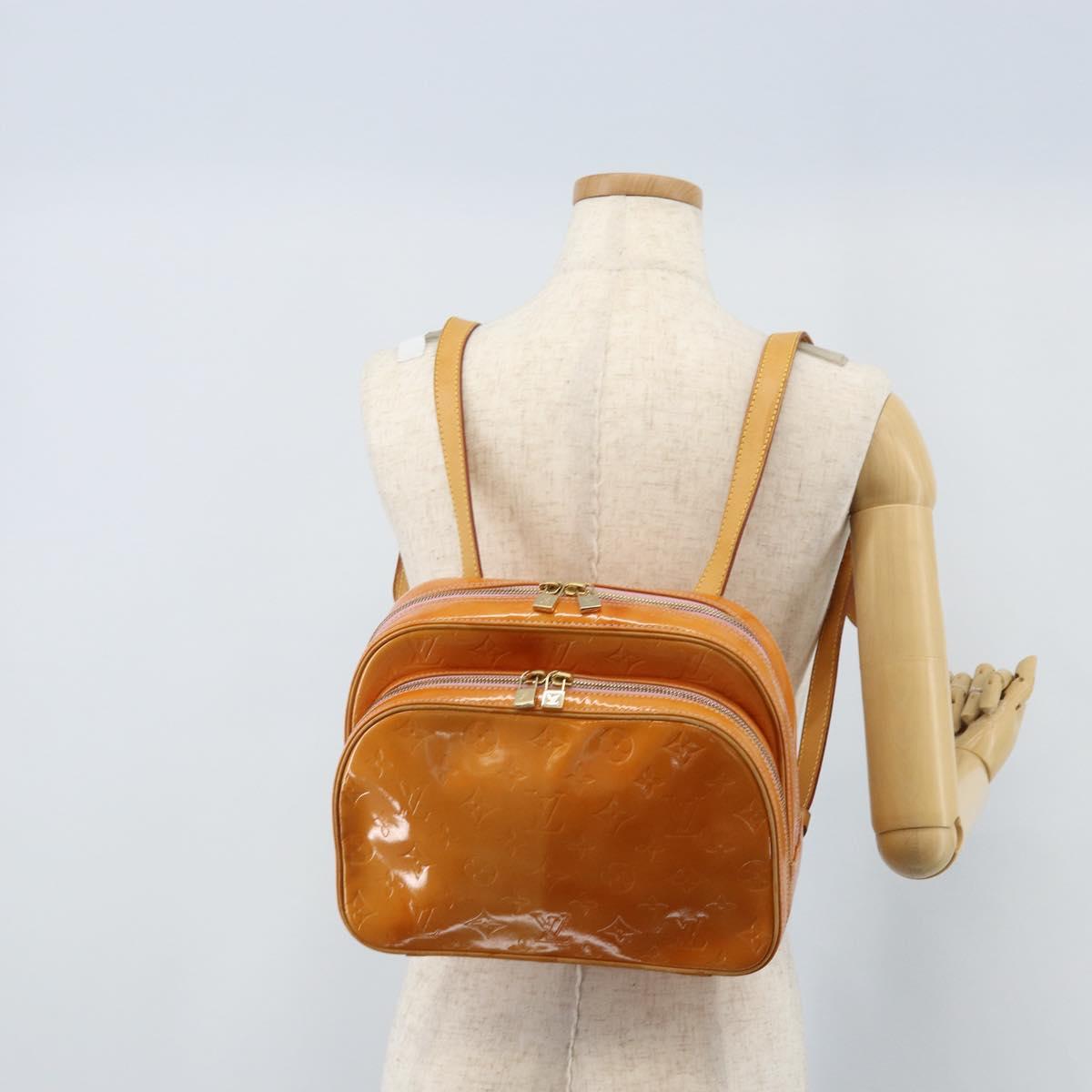 LOUIS VUITTON Monogram Vernis Marley Backpack Pink M91039 LV Auth mr1994