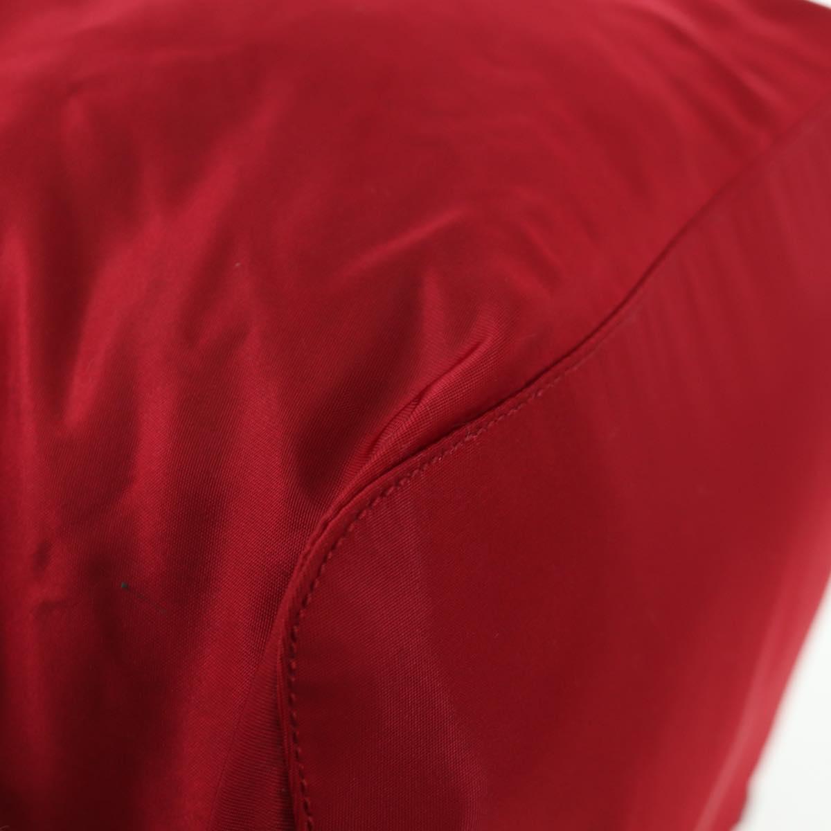 PRADA Backpack Nylon Red Silver Auth mr2001V