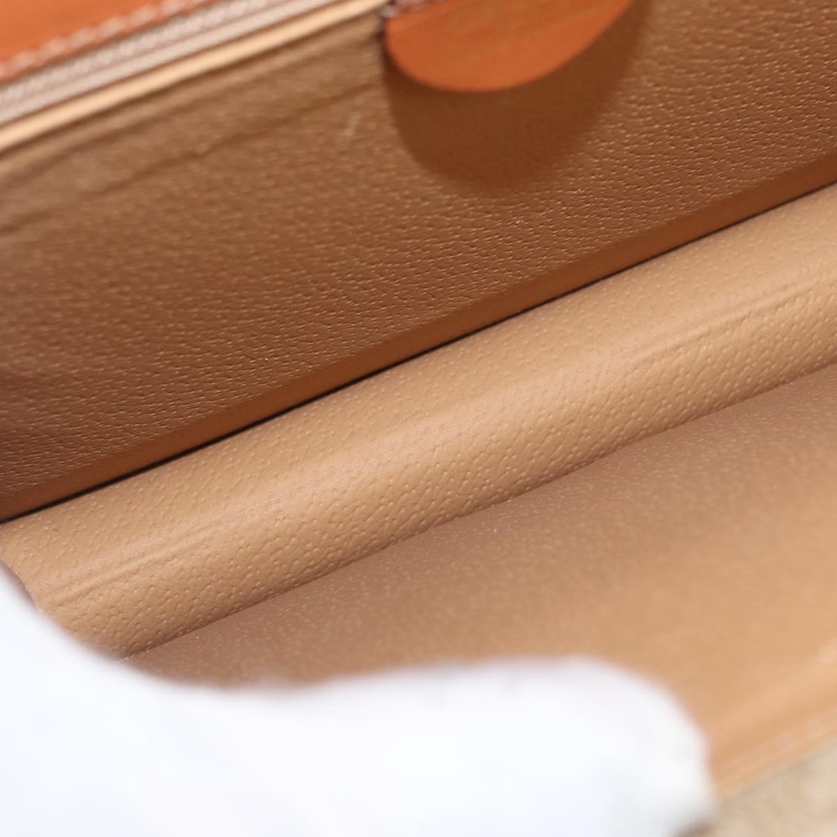 CELINE Macadam Canvas Hand Bag PVC Beige Gold Auth mr2012