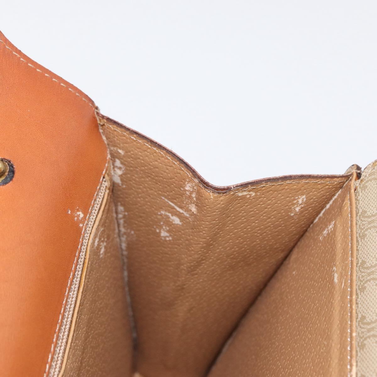 CELINE Macadam Canvas Hand Bag PVC Beige Gold Auth mr2012