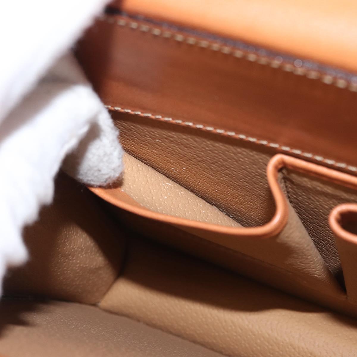 CELINE Macadam Canvas Hand Bag PVC Beige Gold Auth mr2012