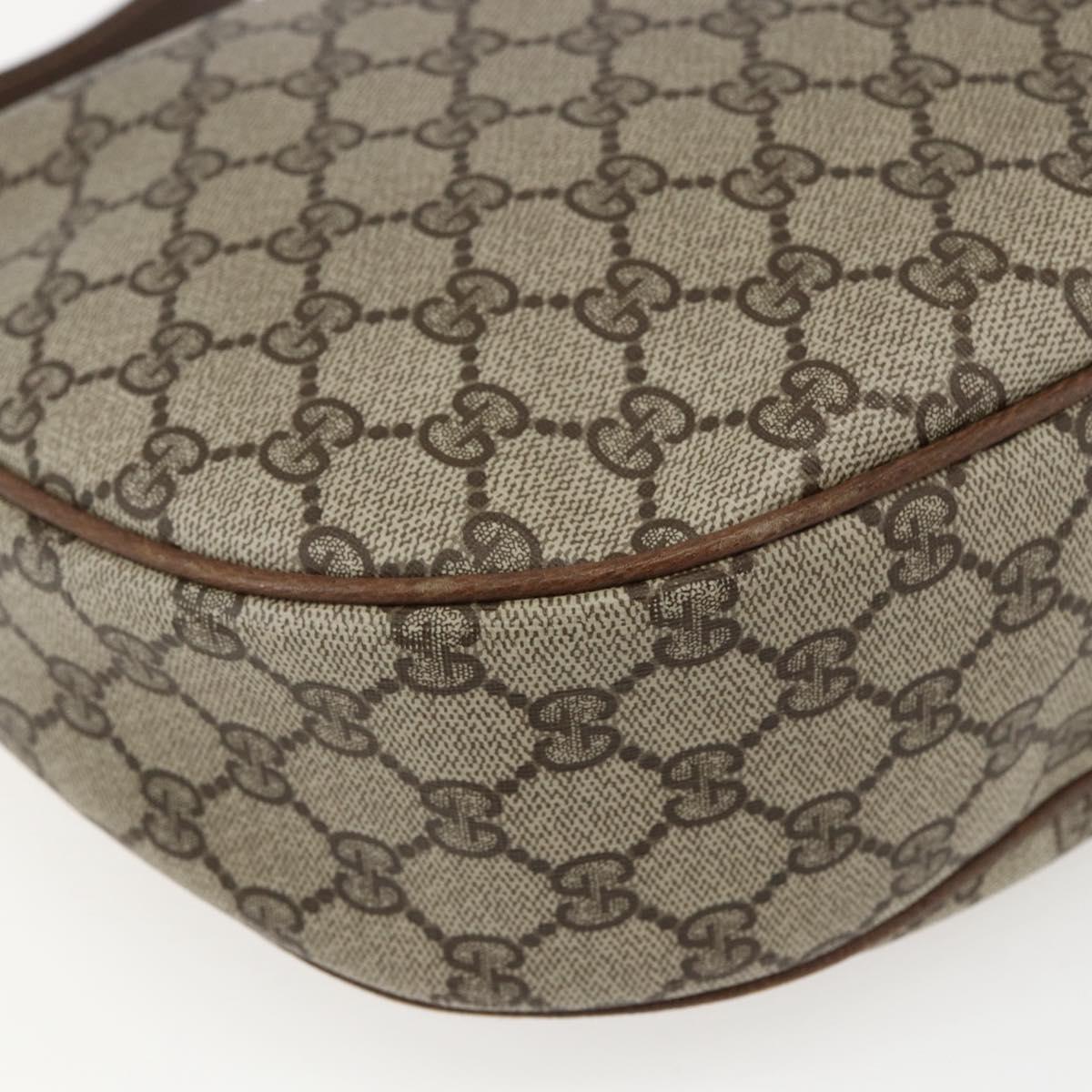 GUCCI GG Supreme Shoulder Bag PVC Beige Gold 001 256 0719 Auth mr2014