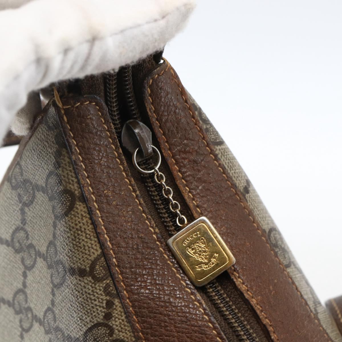 GUCCI GG Supreme Shoulder Bag PVC Beige Gold 001 256 0719 Auth mr2014