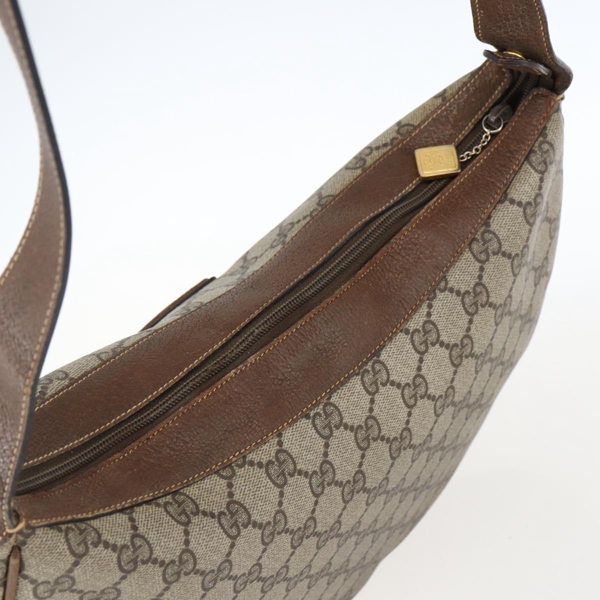 GUCCI GG Supreme Shoulder Bag PVC Beige Gold 001 256 0719 Auth mr2014