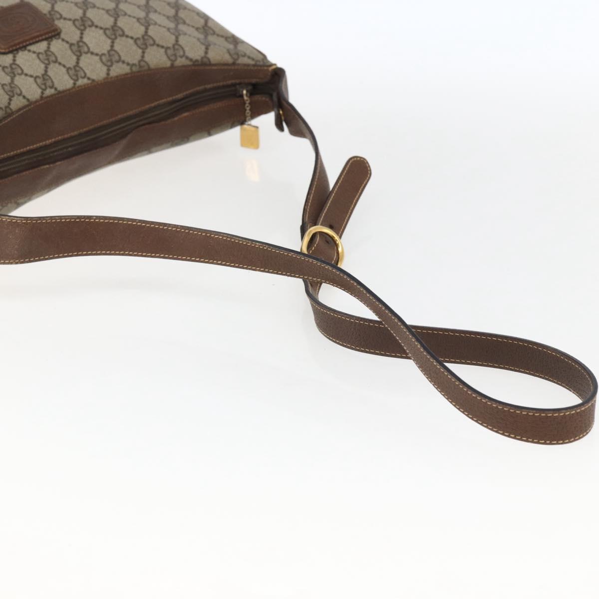 GUCCI GG Supreme Shoulder Bag PVC Beige Gold 001 256 0719 Auth mr2014