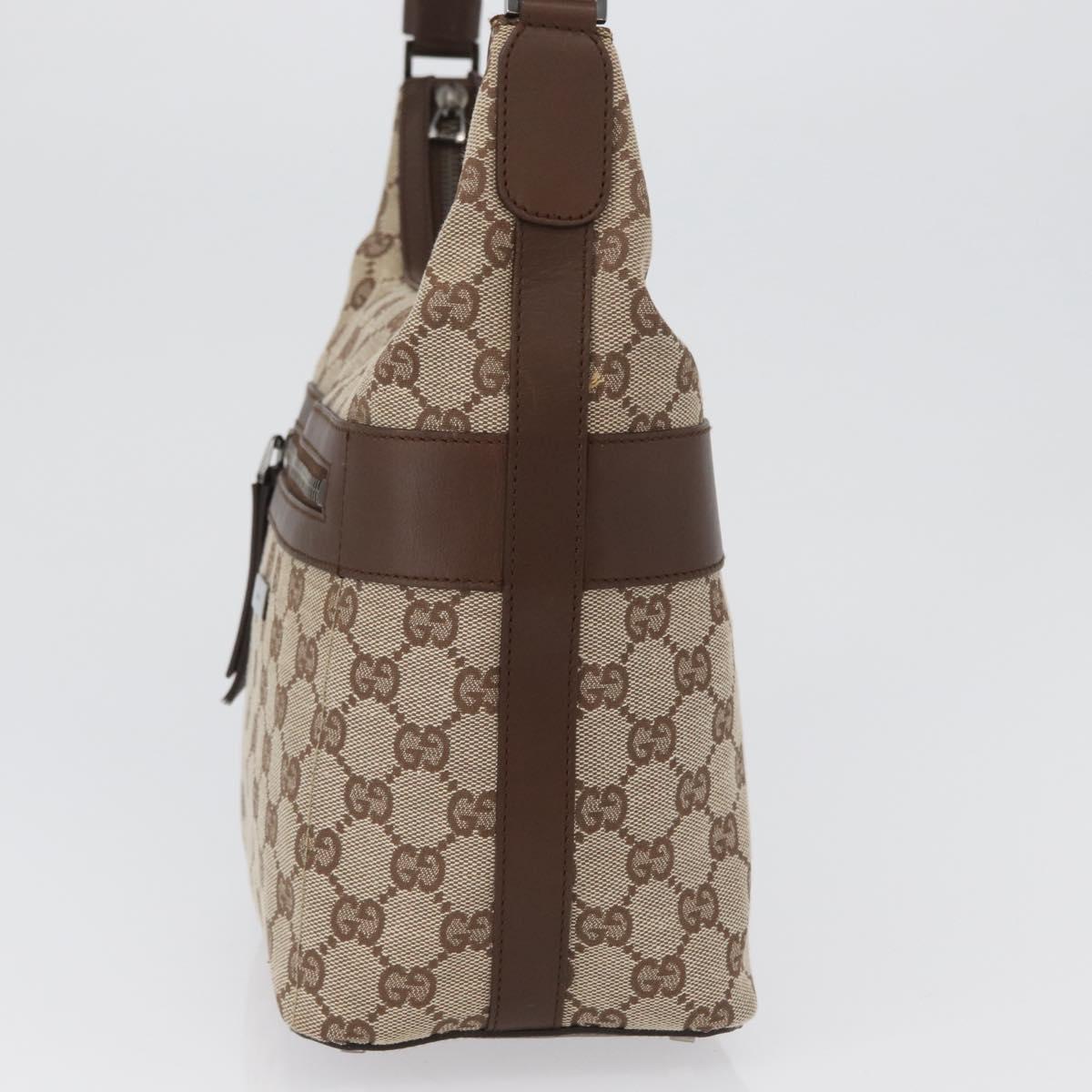 GUCCI GG Canvas Shoulder Bag Beige 001 4299 Auth mr2016