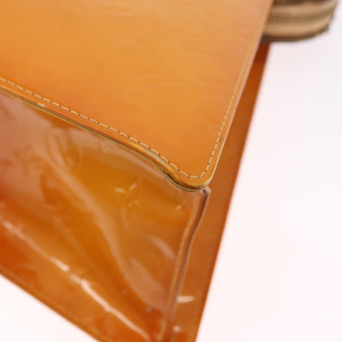 LOUIS VUITTON Monogram Vernis Forsyth Hand Bag Jaune M91112 LV Auth mr2024