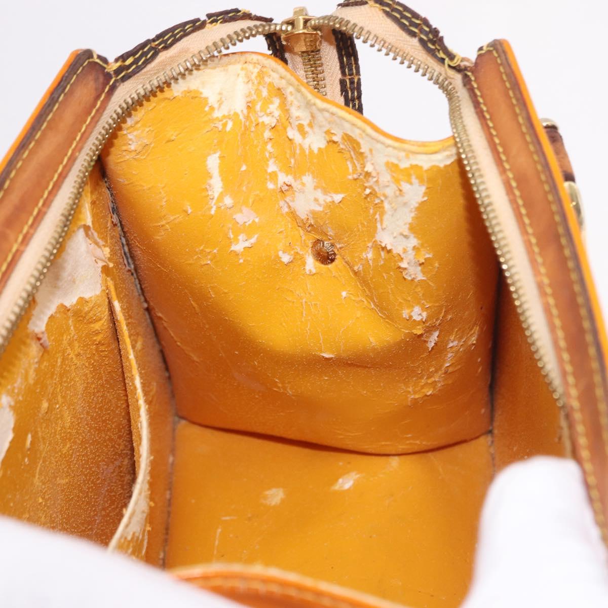 LOUIS VUITTON Monogram Vernis Forsyth Hand Bag Jaune M91112 LV Auth mr2024