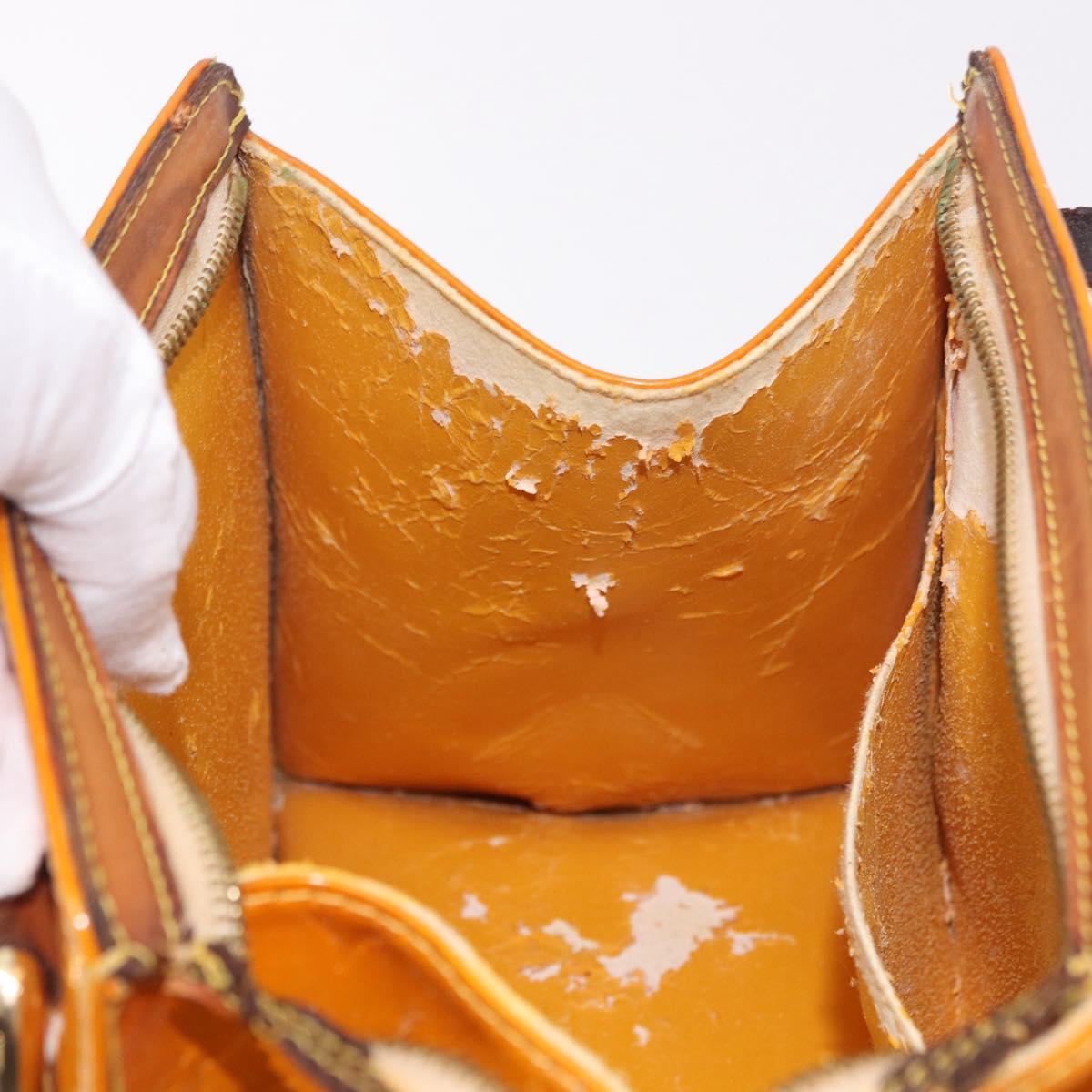 LOUIS VUITTON Monogram Vernis Forsyth Hand Bag Jaune M91112 LV Auth mr2024
