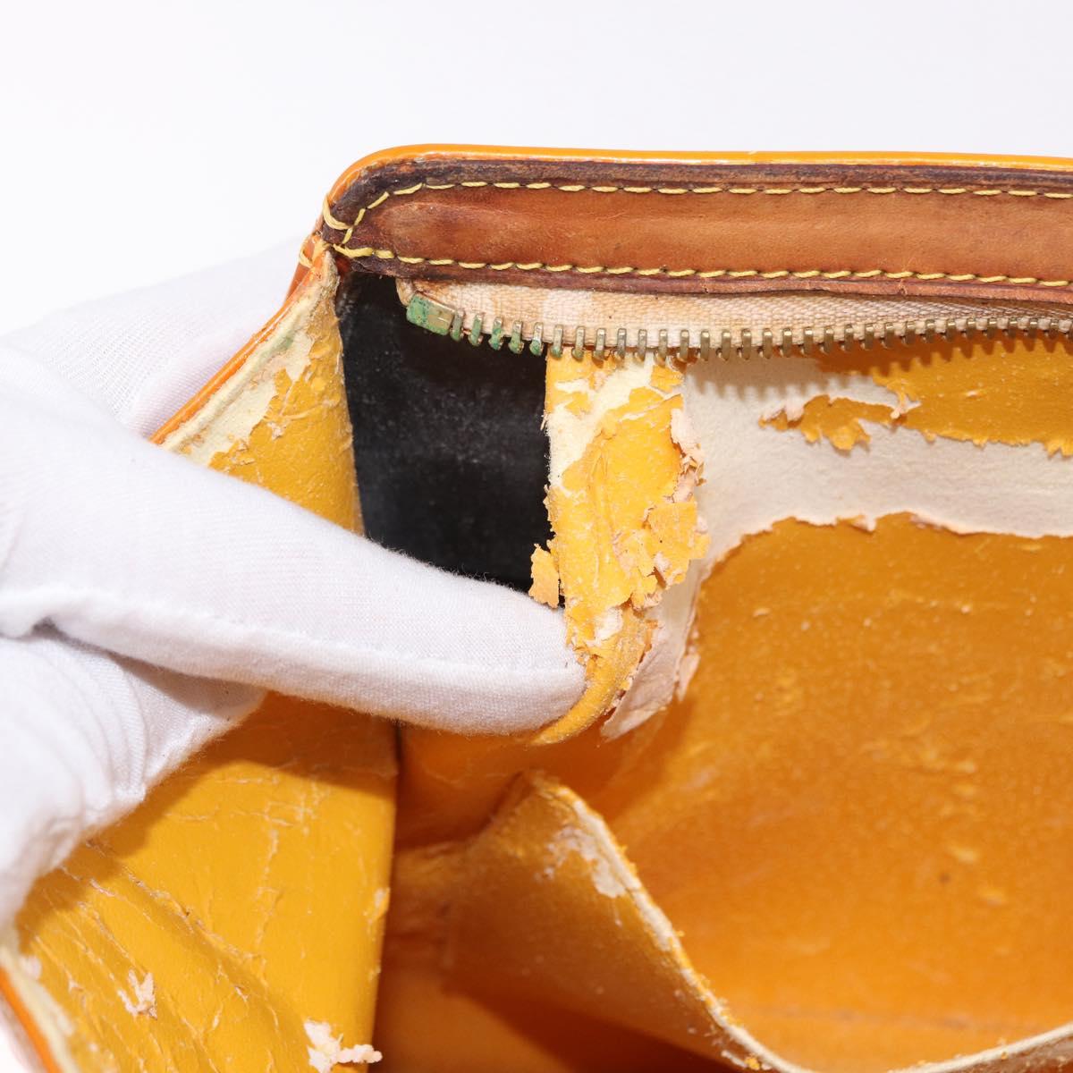 LOUIS VUITTON Monogram Vernis Forsyth Hand Bag Jaune M91112 LV Auth mr2024