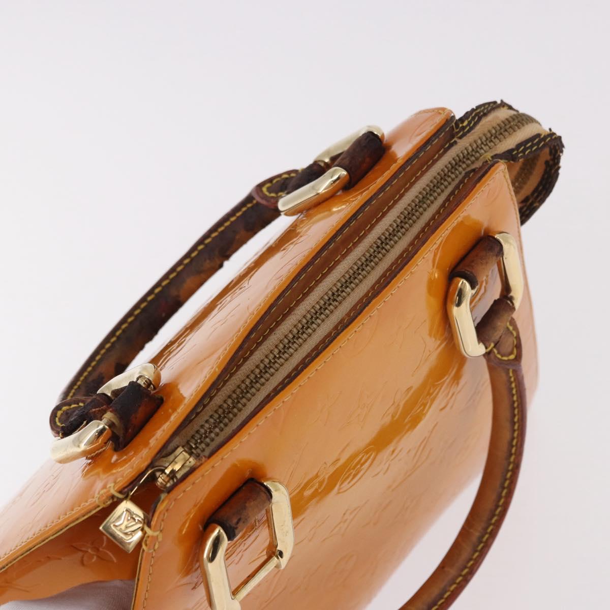 LOUIS VUITTON Monogram Vernis Forsyth Hand Bag Jaune M91112 LV Auth mr2024
