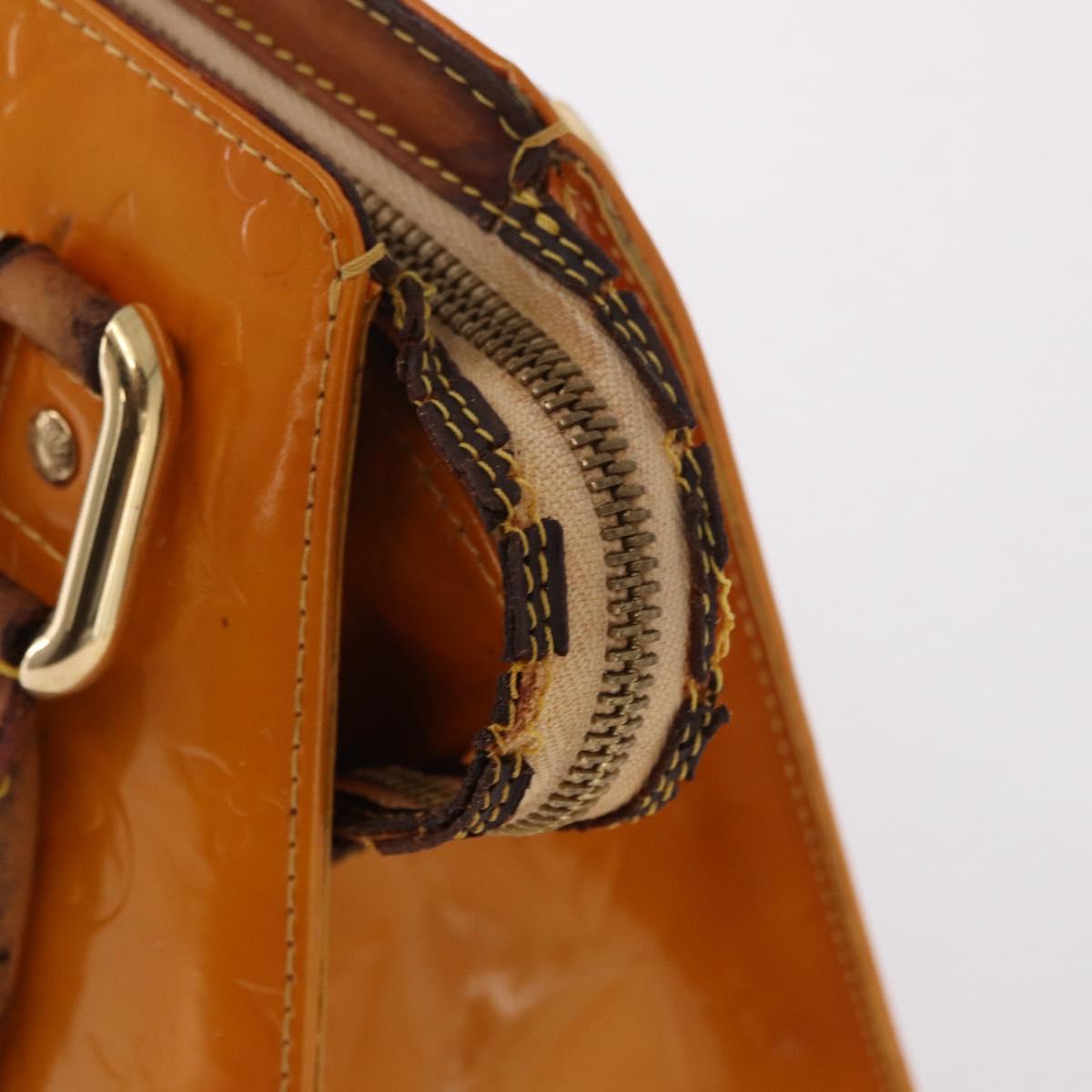 LOUIS VUITTON Monogram Vernis Forsyth Hand Bag Jaune M91112 LV Auth mr2024