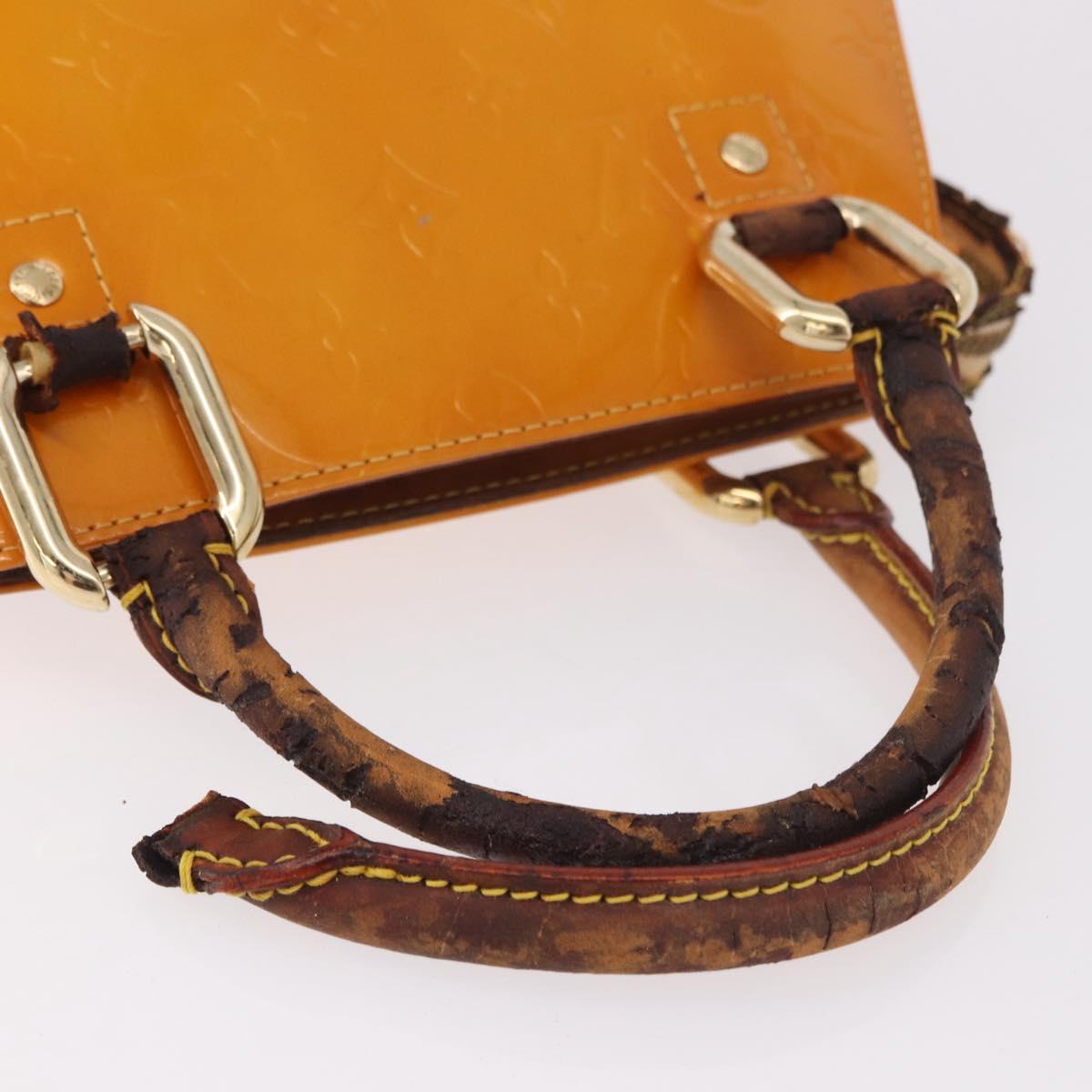 LOUIS VUITTON Monogram Vernis Forsyth Hand Bag Jaune M91112 LV Auth mr2024