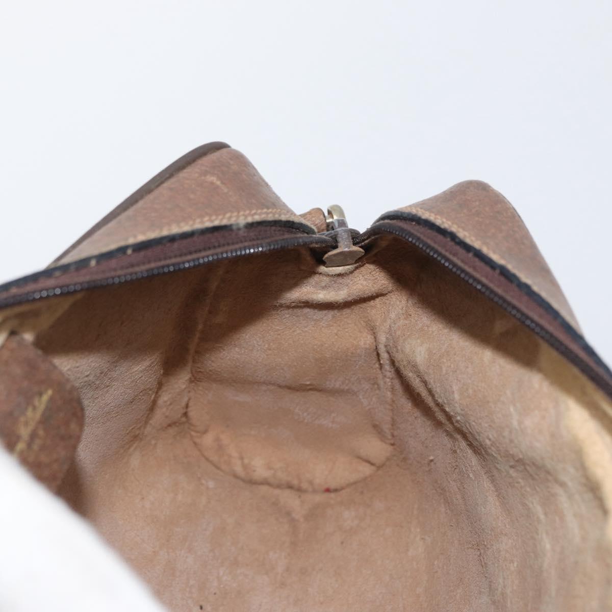 GUCCI GG Supreme Web Sherry Line Bag PVC Beige Gold 72 001 3654 Auth mr2030