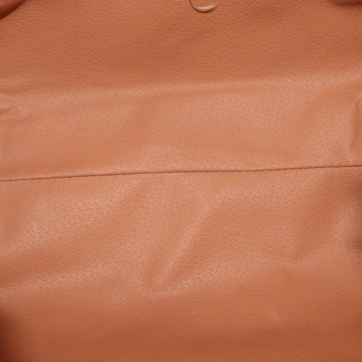 CELINE Macadam Canvas Tote Bag PVC Leather Brown Gold Auth mr2036