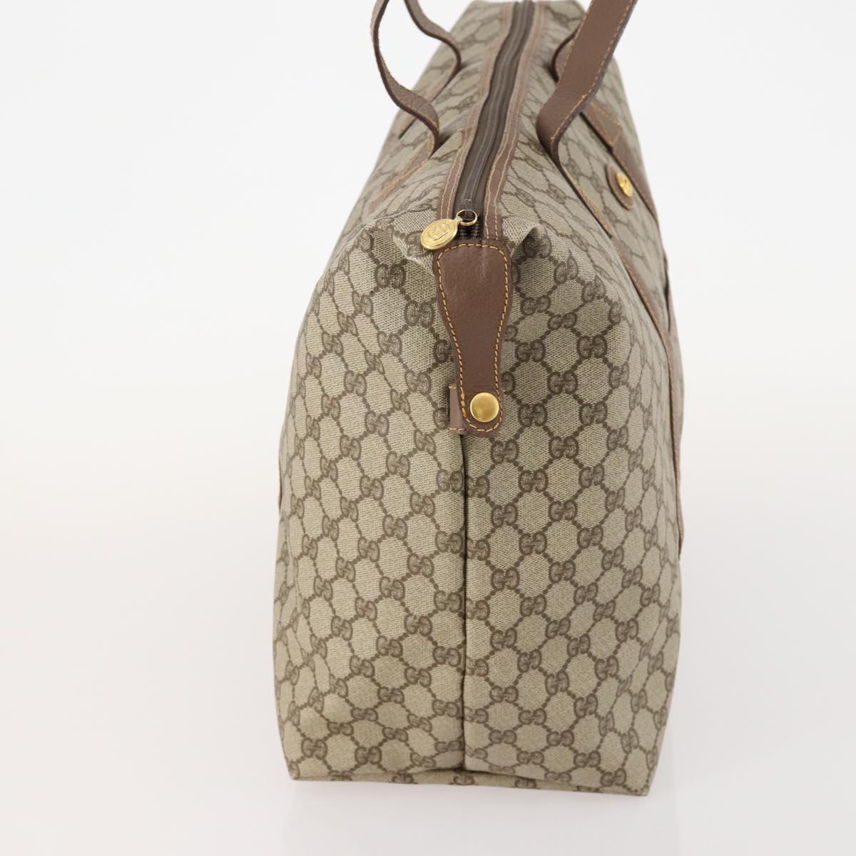 GUCCI GG Supreme Boston Bag PVC Beige Gold 012 1095 6080 Auth mr2046