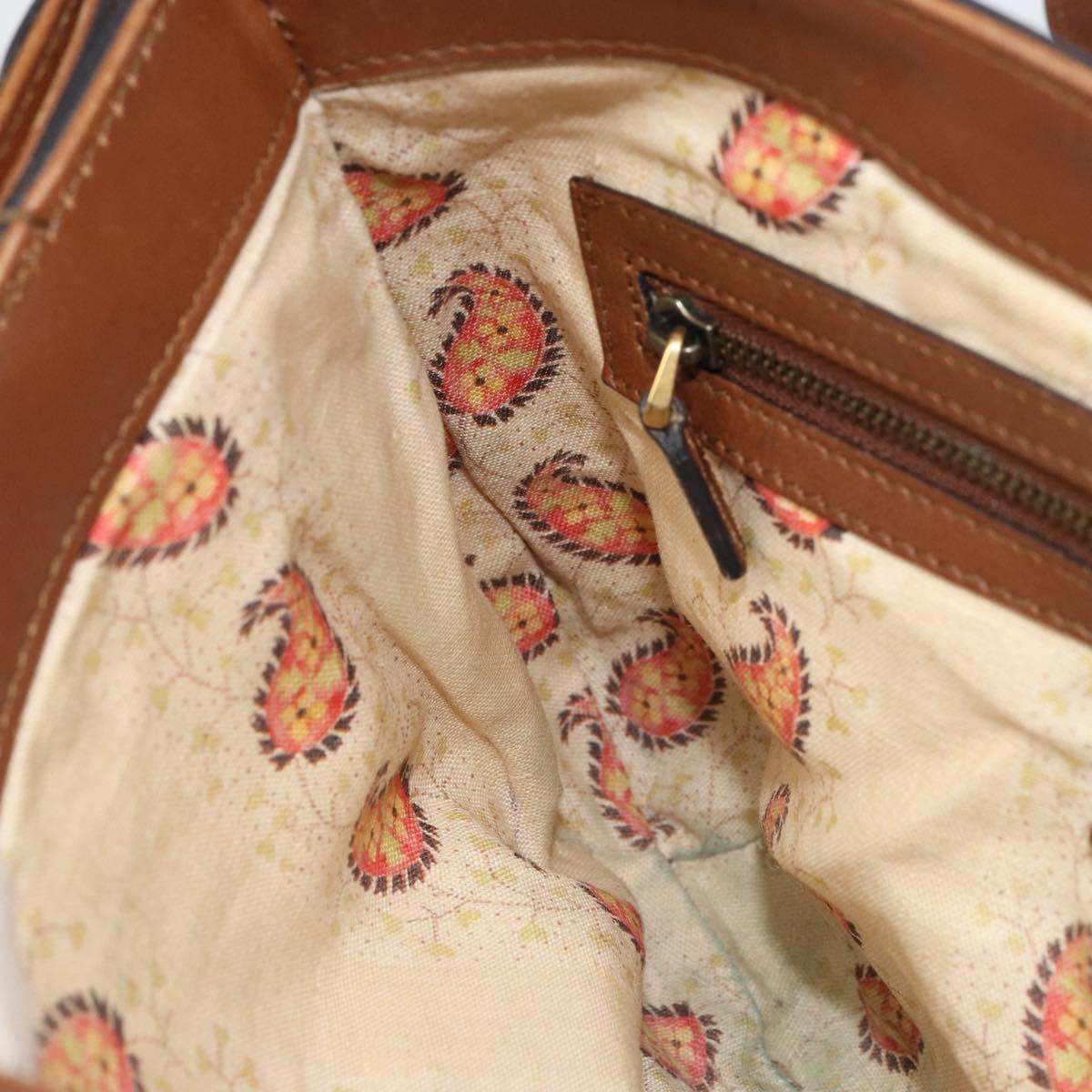 GUCCI Shoulder Bag Leather Brown Gold 409154 Auth mr2049