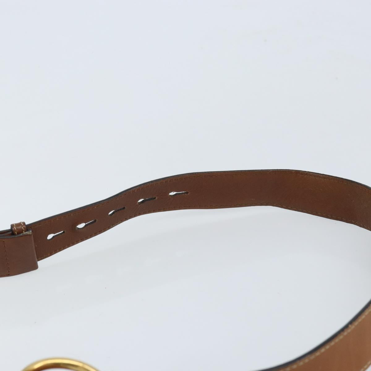 GUCCI Shoulder Bag Leather Brown Gold 409154 Auth mr2049