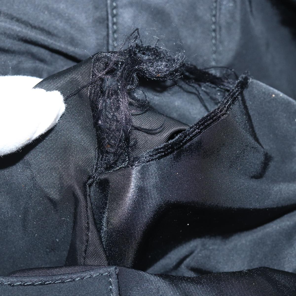 PRADA Hand Bag Nylon 2way Black Auth mr207