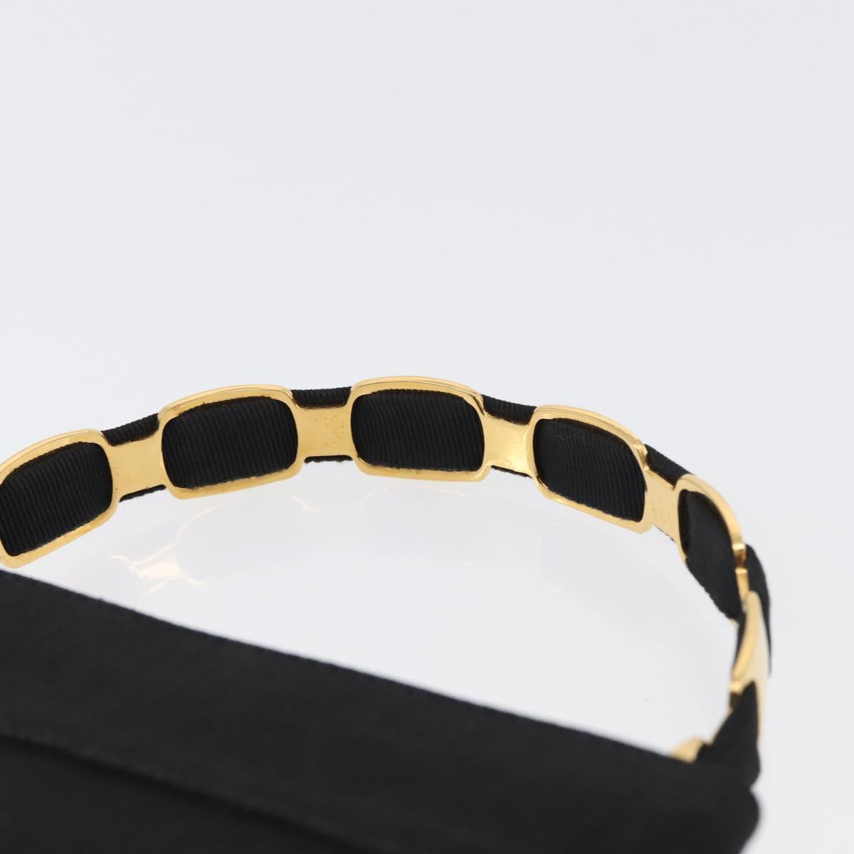 Salvatore Ferragamo Vala Hand Bag Canvas Black Gold Auth mr2078