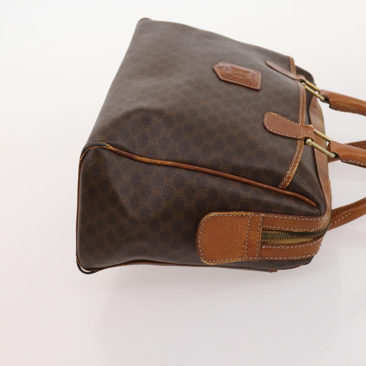 CELINE Macadam Canvas Hand Bag PVC Leather 4 Set Brown Auth mr2100