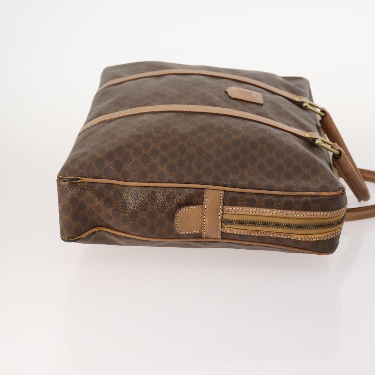 CELINE Macadam Canvas Hand Bag PVC Leather 4 Set Brown Auth mr2100
