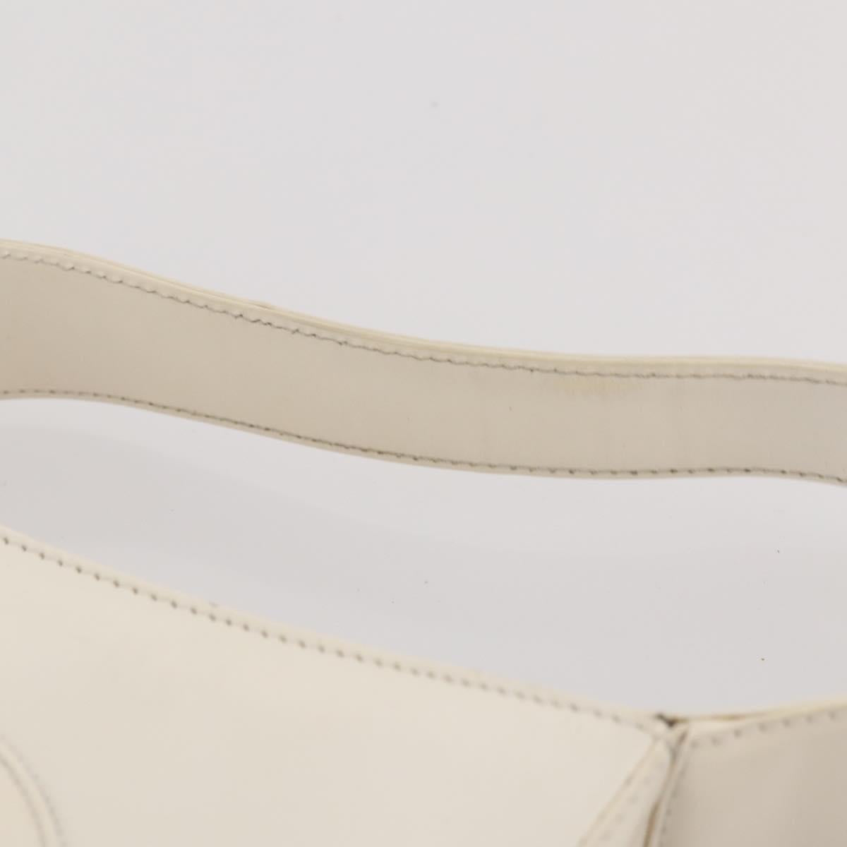 GUCCI Hand Bag Patent leather 2 Set White Green Auth mr2101