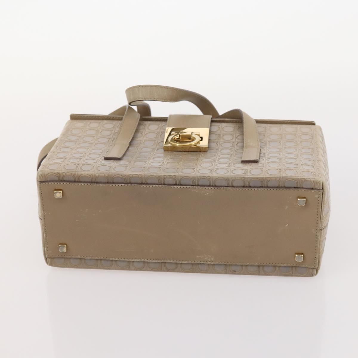 Salvatore Ferragamo Bag Leather nylon 4 Set Black Beige white Auth mr2116