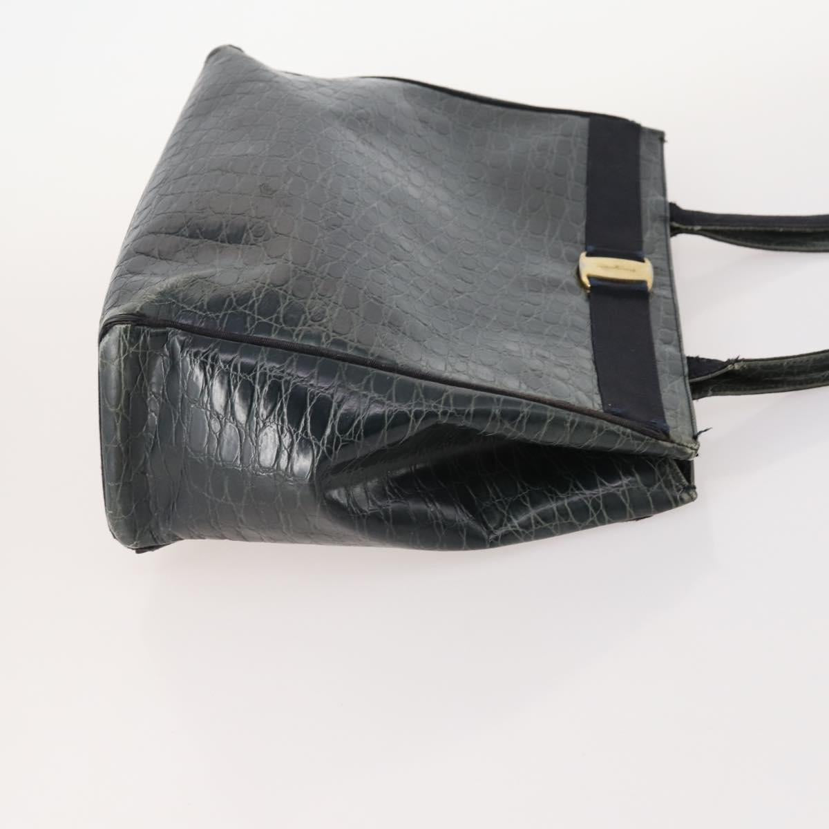 Salvatore Ferragamo Bag Leather nylon 4 Set Black Beige white Auth mr2116