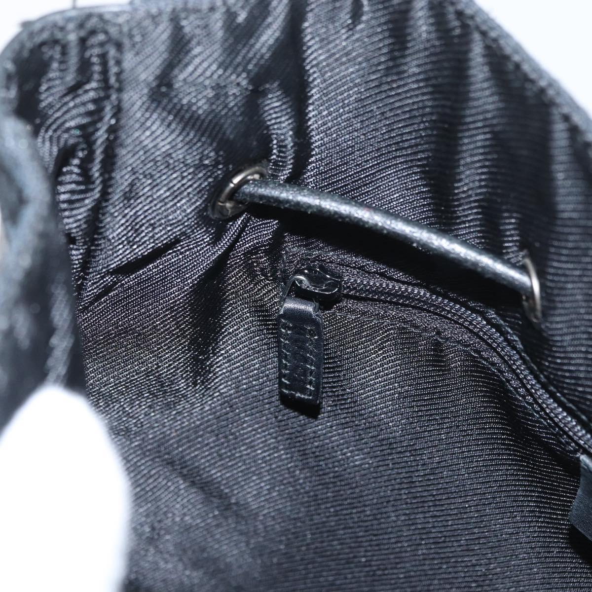 GUCCI GG Canvas Shoulder Bag Black Silver 001 3748 Auth mr2131