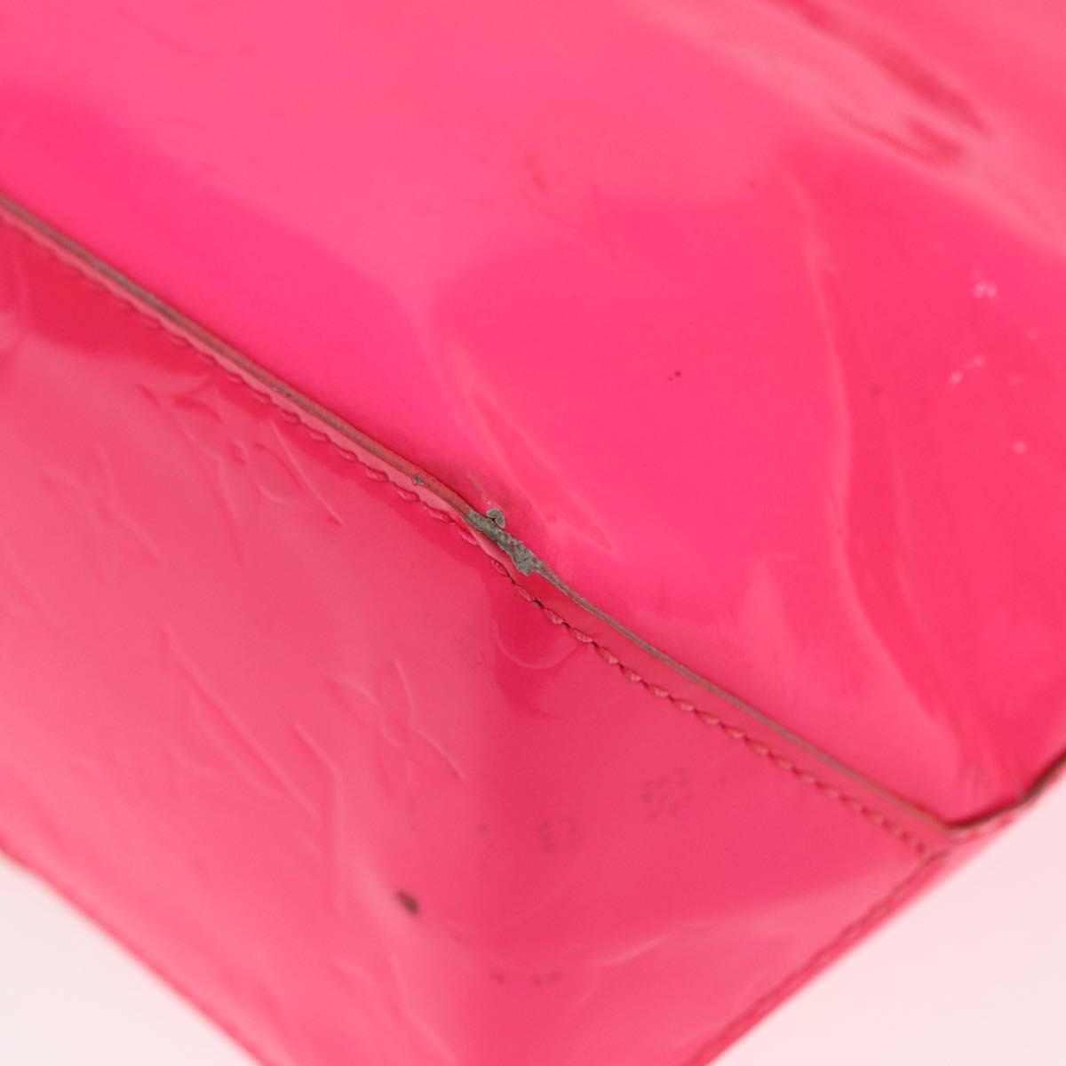 LOUIS VUITTON Monogram Vernis Fluo Reade PM Bag Pink Orange M91903 Auth mr2138