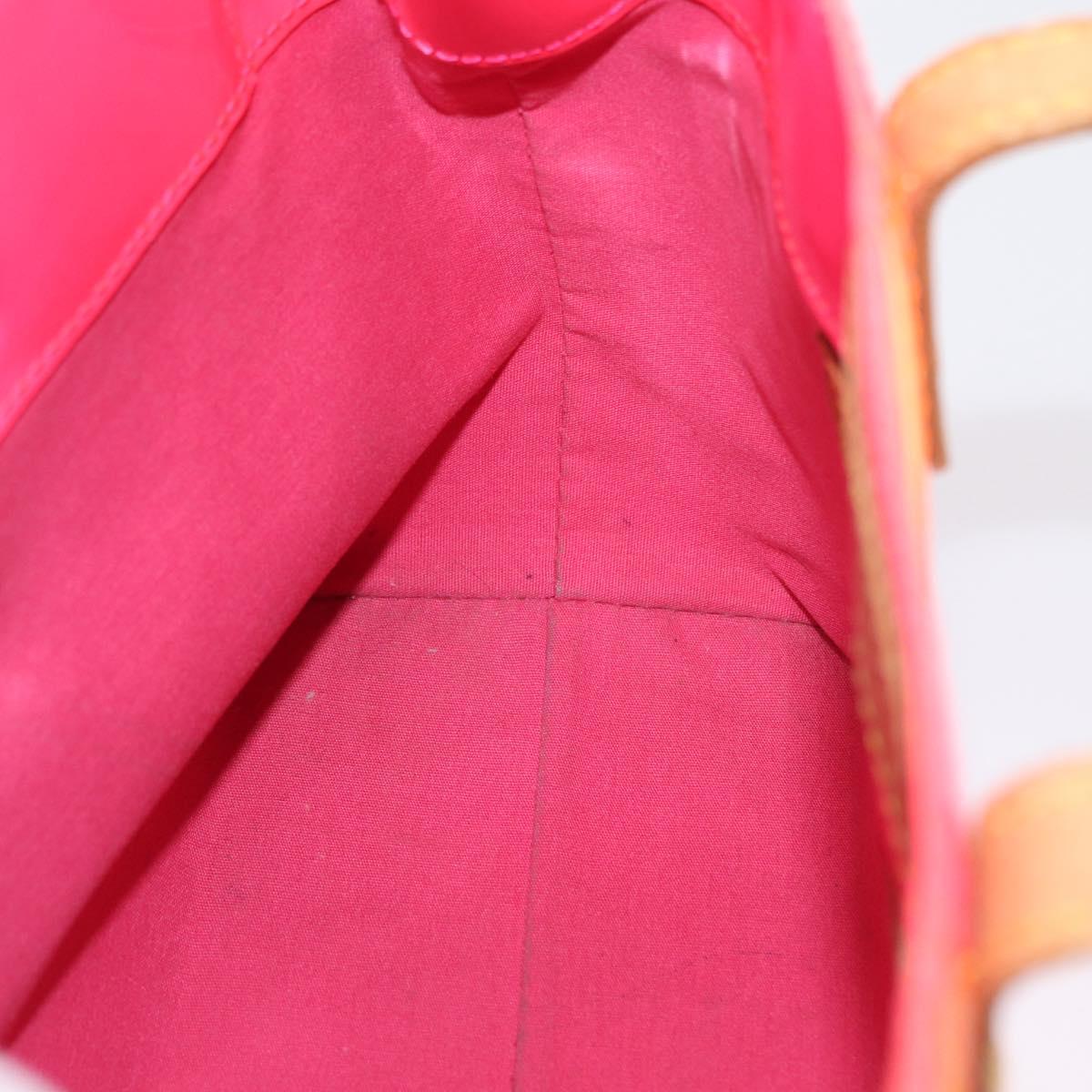 LOUIS VUITTON Monogram Vernis Fluo Reade PM Bag Pink Orange M91903 Auth mr2138