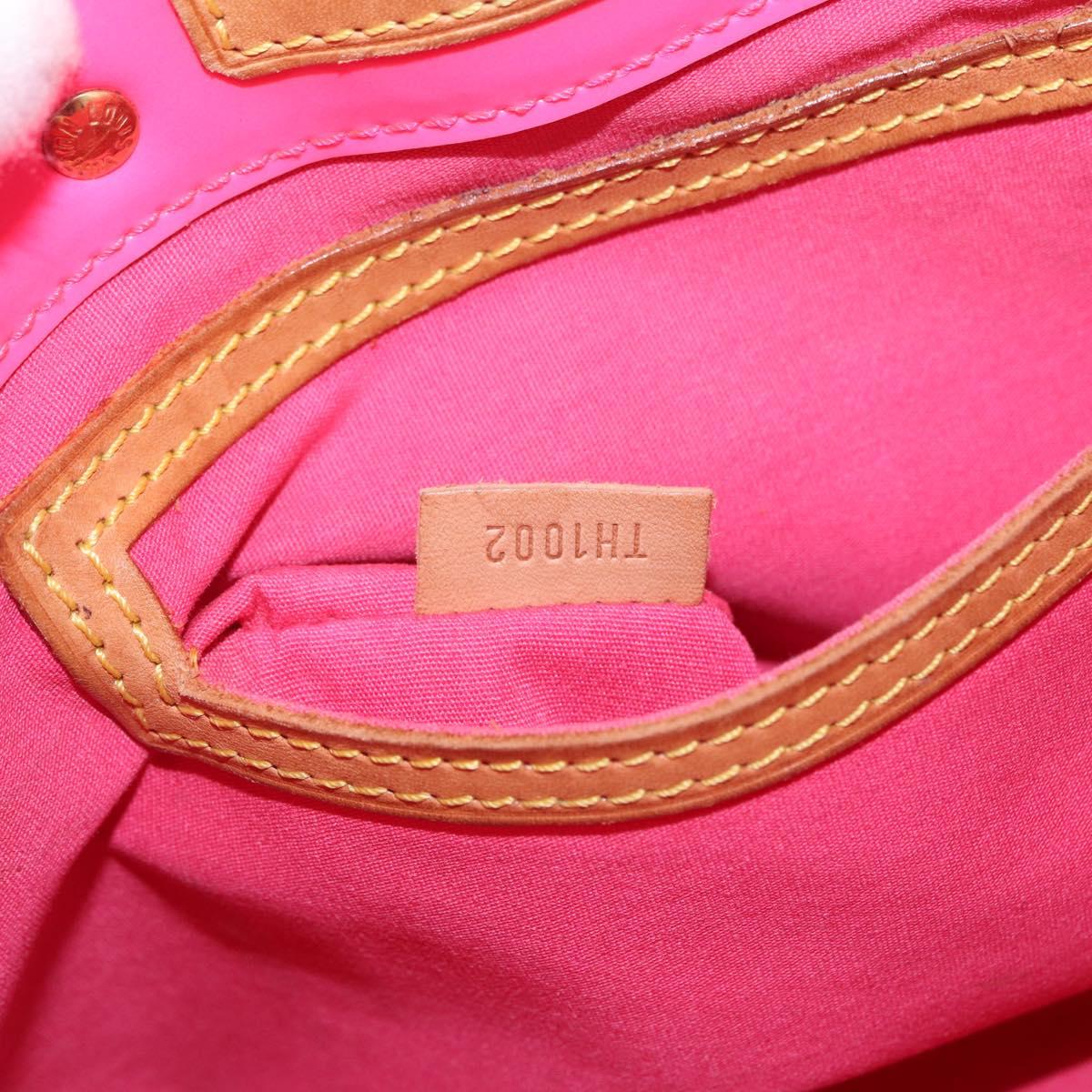 LOUIS VUITTON Monogram Vernis Fluo Reade PM Bag Pink Orange M91903 Auth mr2138