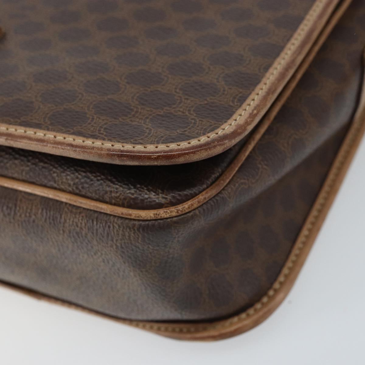 CELINE Macadam Canvas Shoulder Bag PVC Leather Auth mr2142