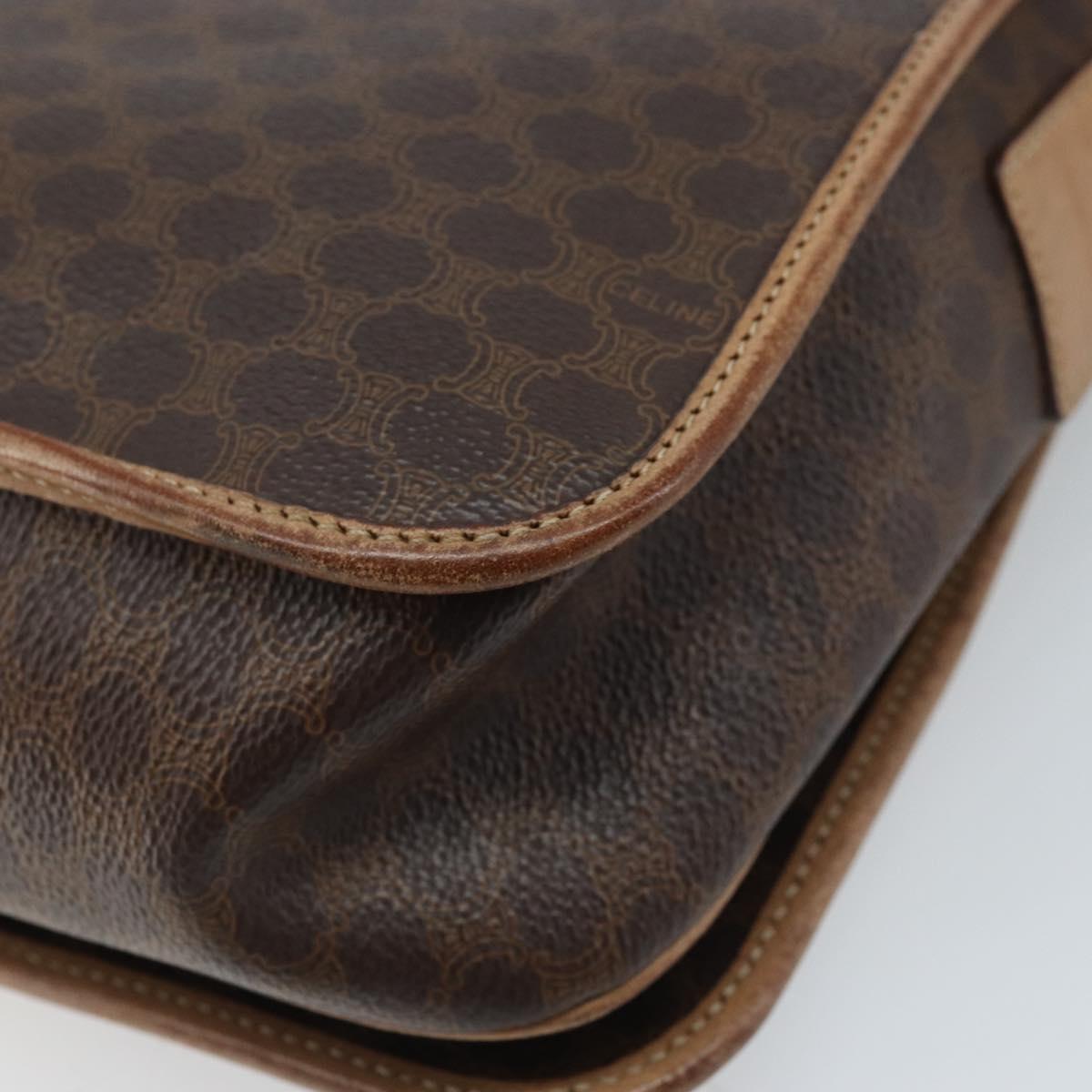 CELINE Macadam Canvas Shoulder Bag PVC Leather Auth mr2142