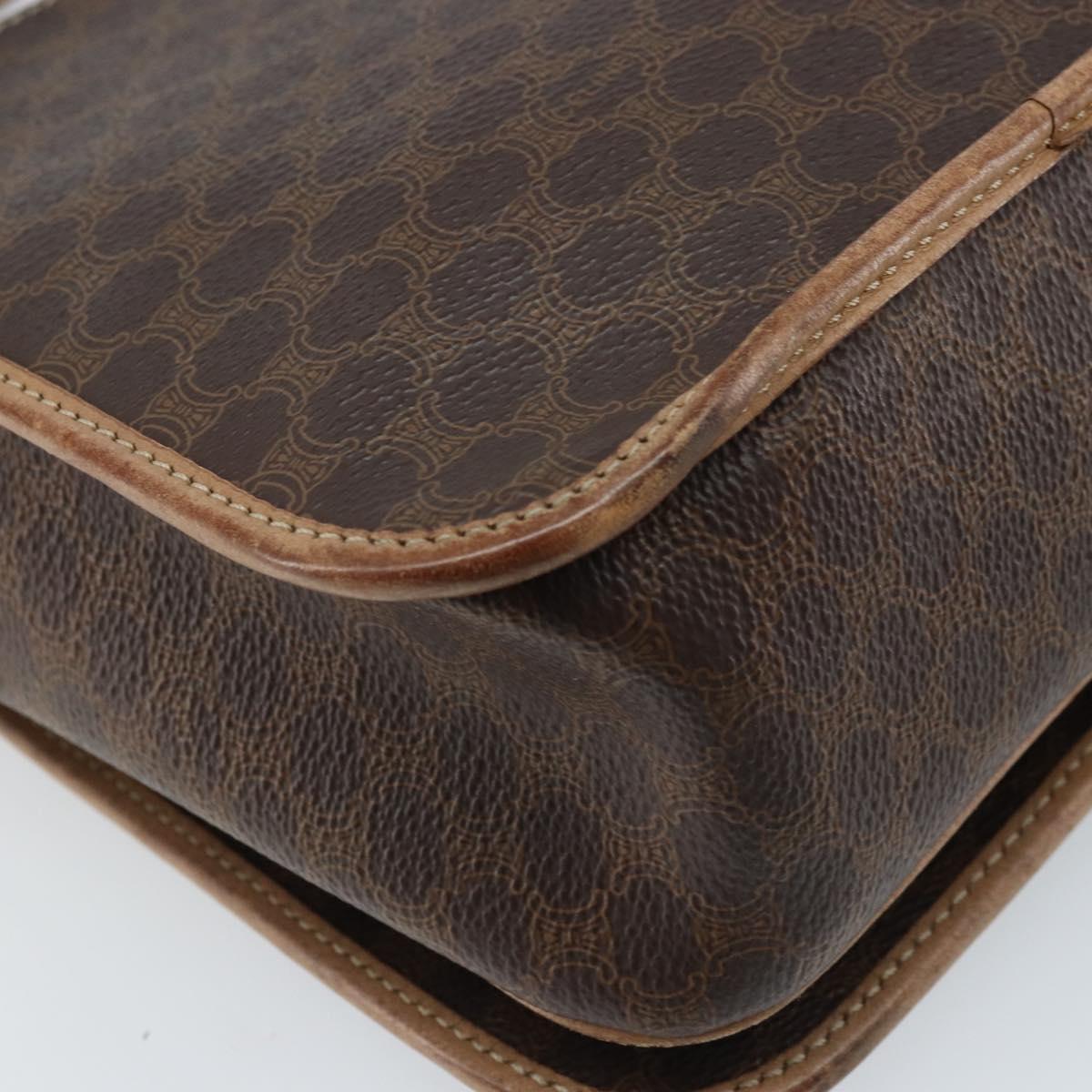 CELINE Macadam Canvas Shoulder Bag PVC Leather Auth mr2142
