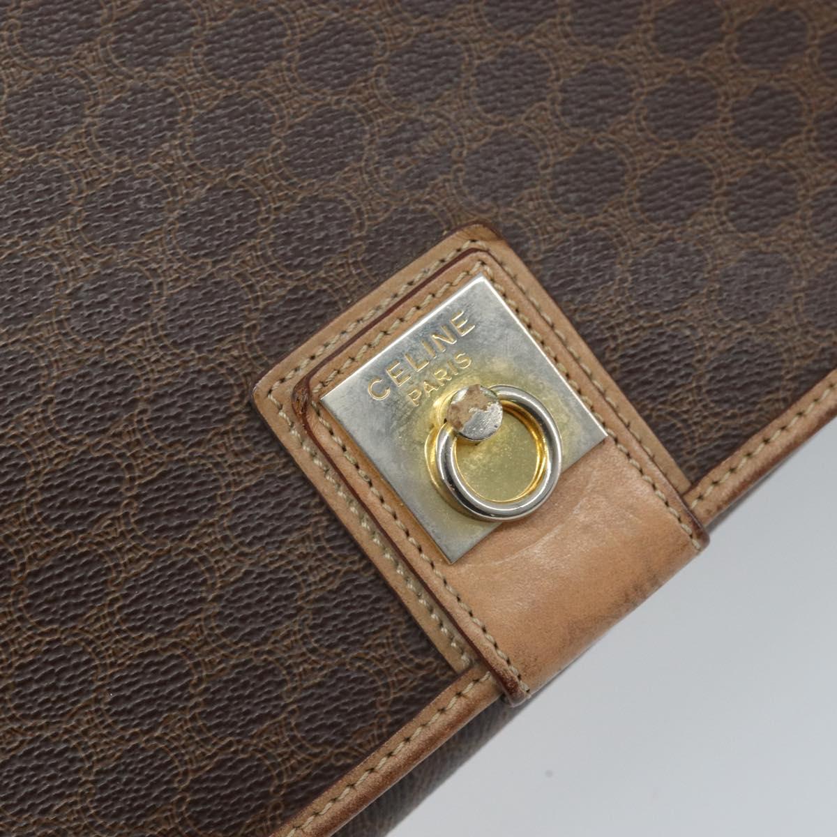 CELINE Macadam Canvas Shoulder Bag PVC Leather Auth mr2142